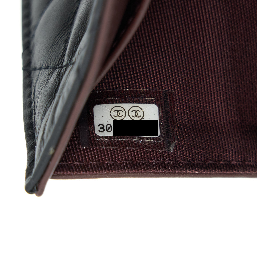 Chanel 2.55 Small Compact Wallet Black