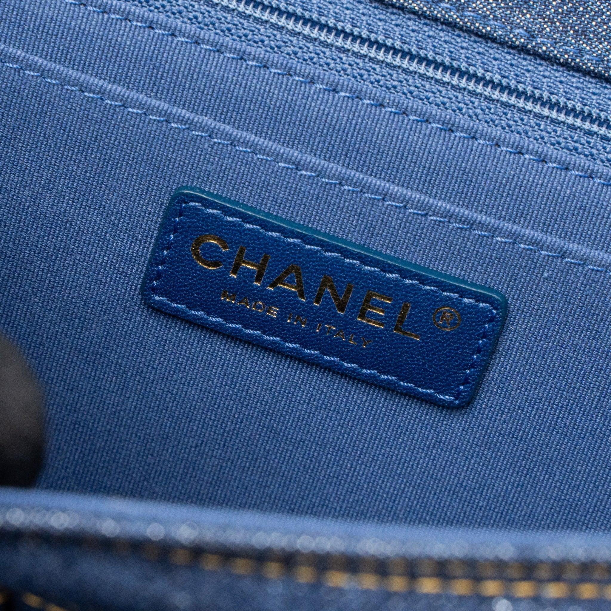 Chanel 23S Flap Backpack Denim Blue Brushed  (Microchip)