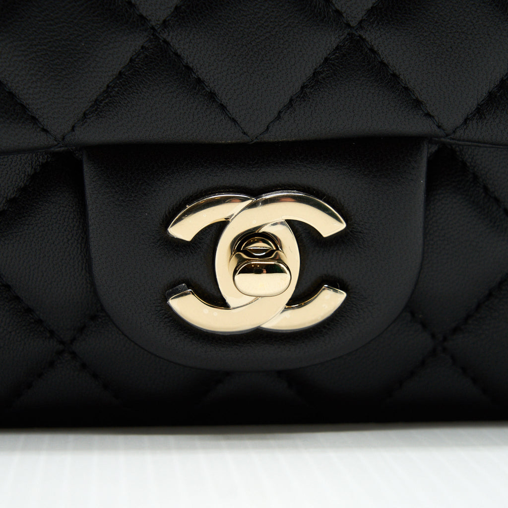 Chanel Mini Rectangular Flap Bag Lambskin L
