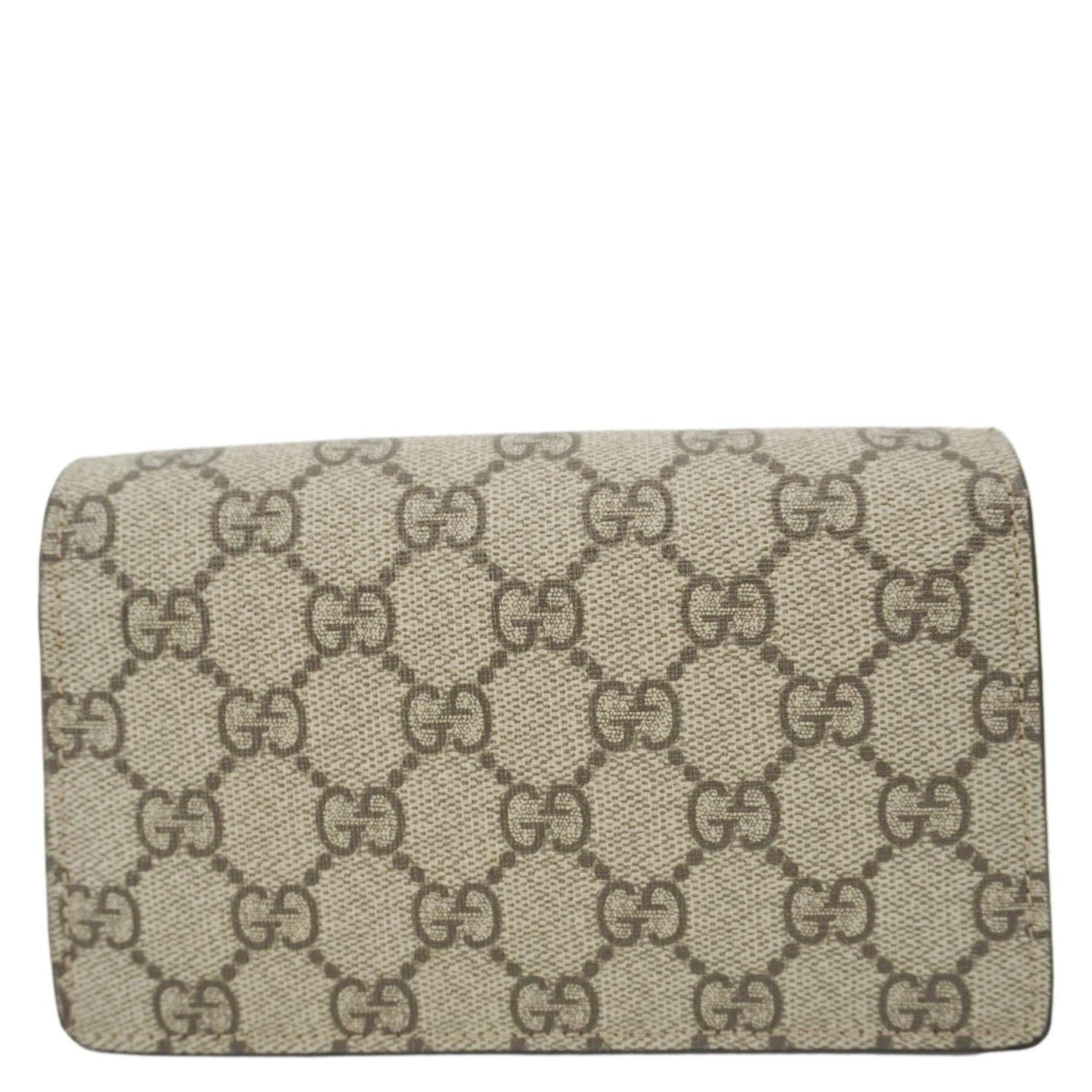 GUCCI Dionysus Super Mini GG Supreme Canvas Crossbody Bag Taupe 476432
