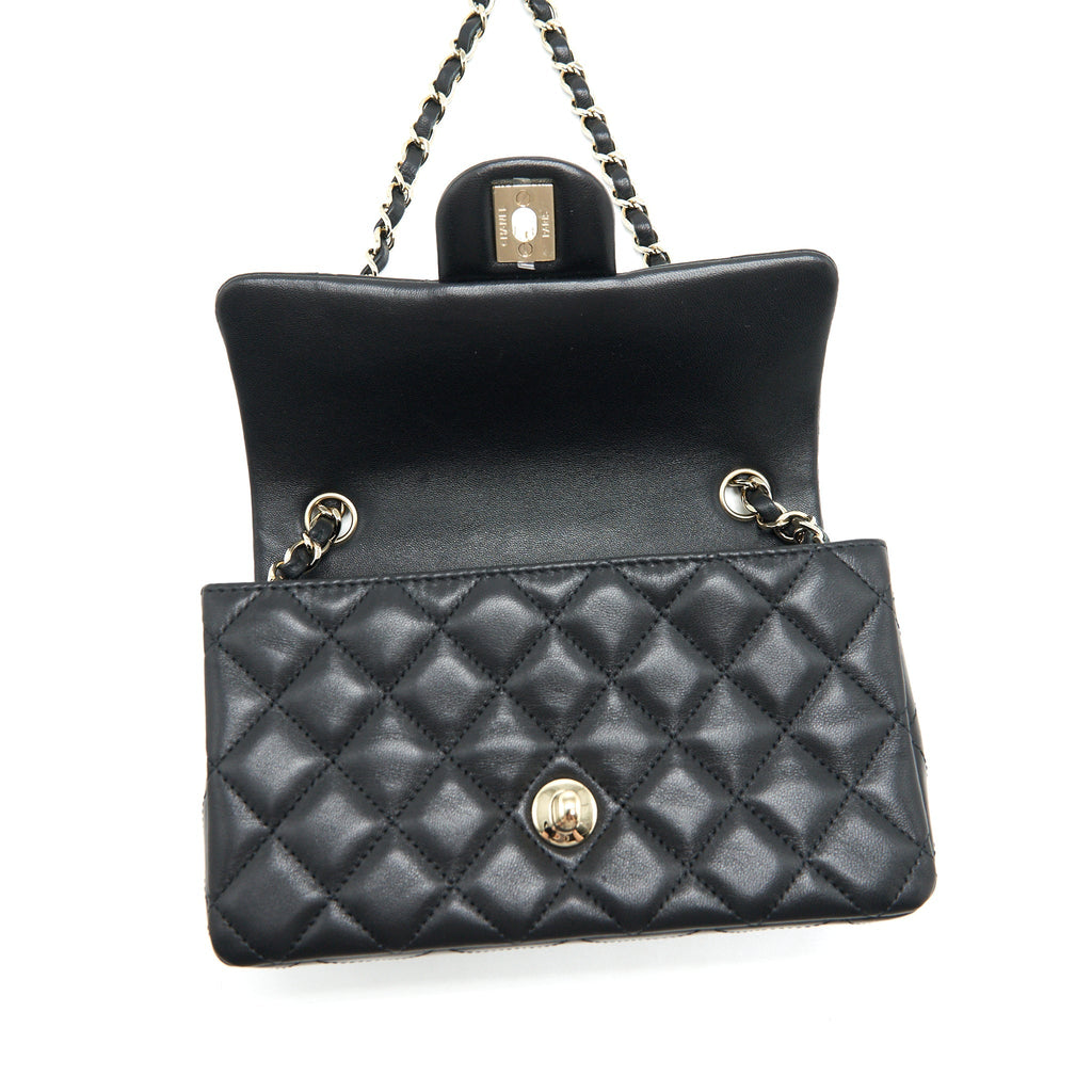 Chanel Mini Rectangular Flap Bag Lambskin L