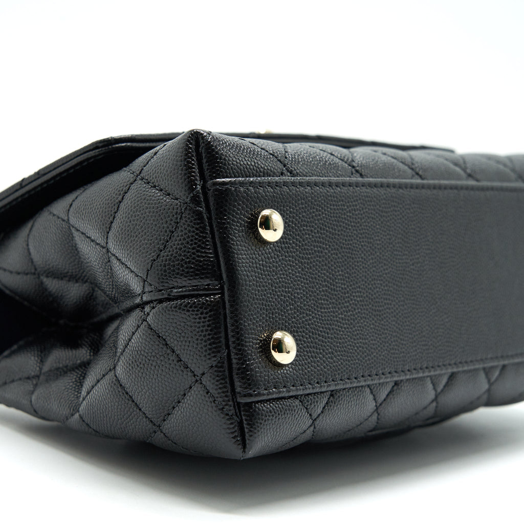 Chanel 21K Small (old mini) 24cm Cocohandle Black Caviar L