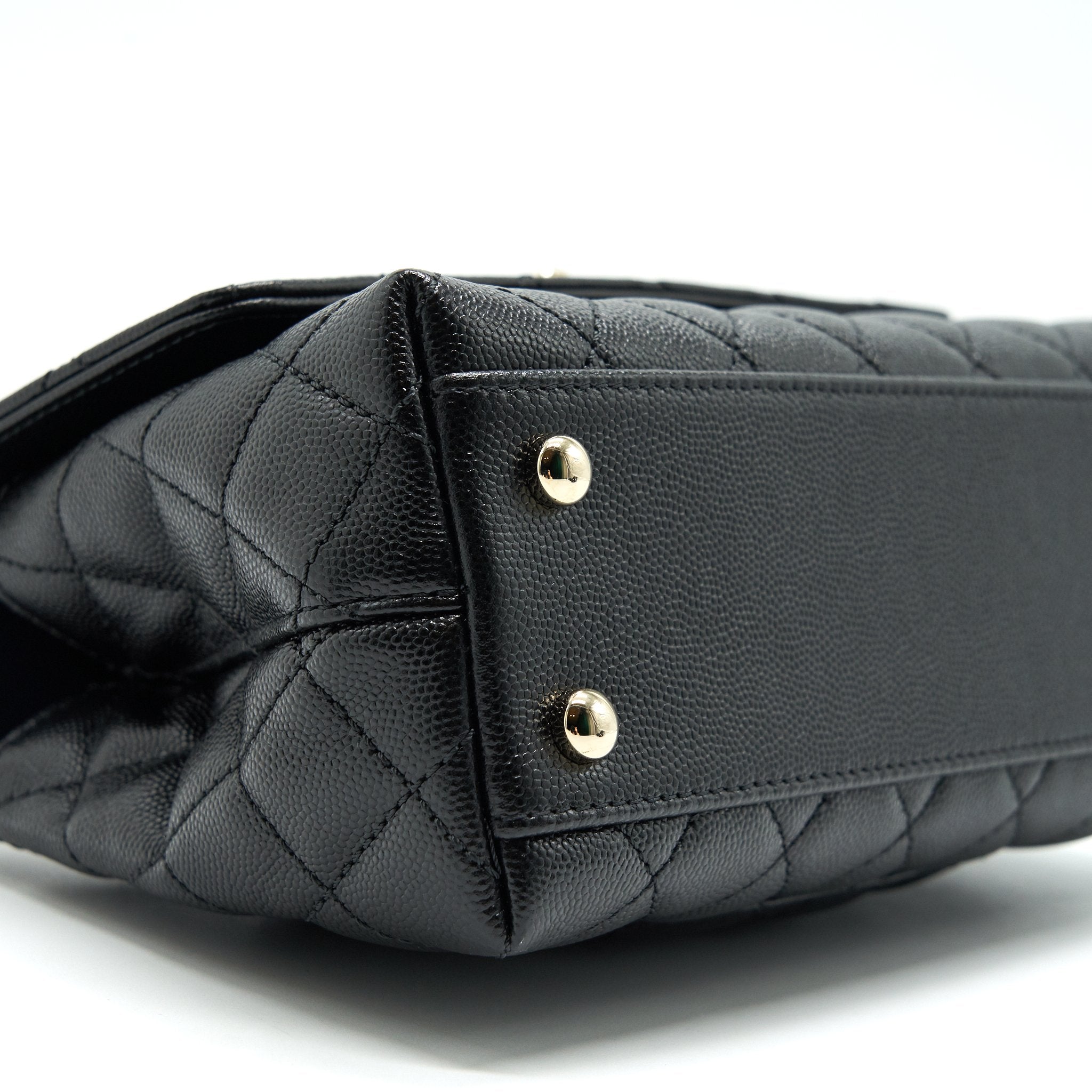 Chanel Small Coco Handle 24cm Caviar Black  ( Microchip)