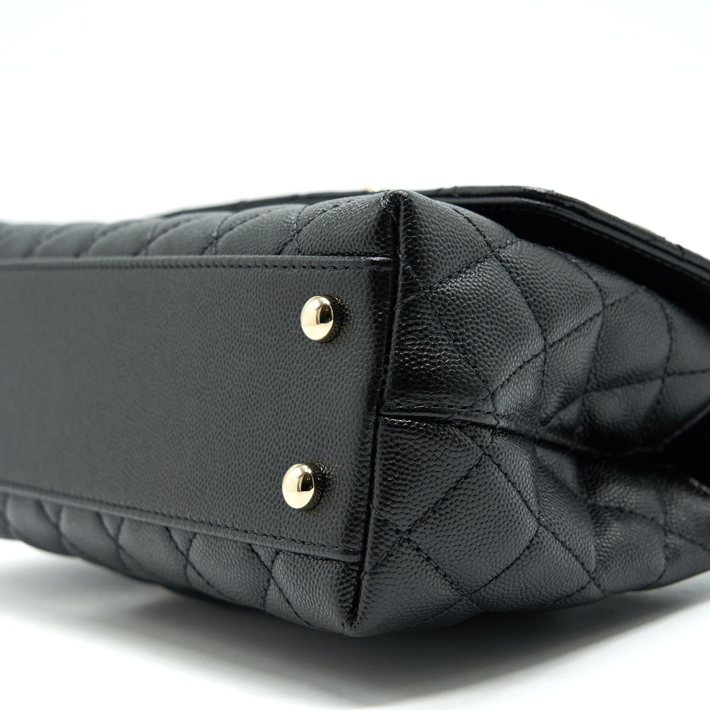Chanel 21K Small (old mini) 24cm Cocohandle Black Caviar L