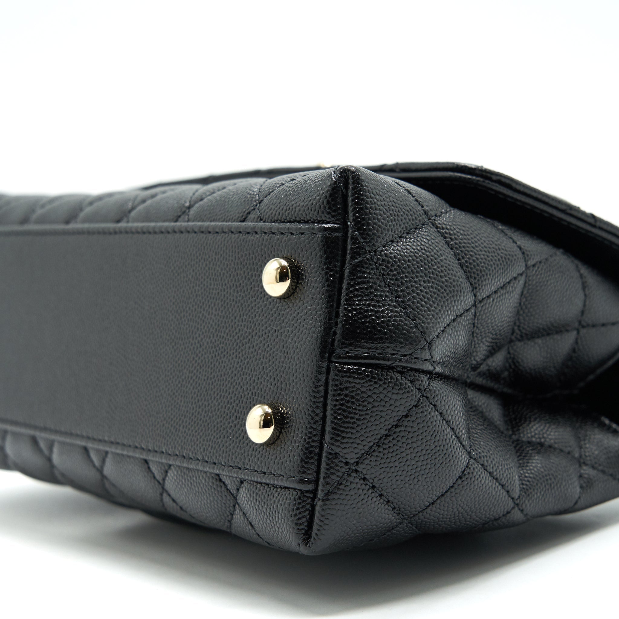 Chanel 21K Small (old mini) 24cm Cocohandle Black Caviar L
