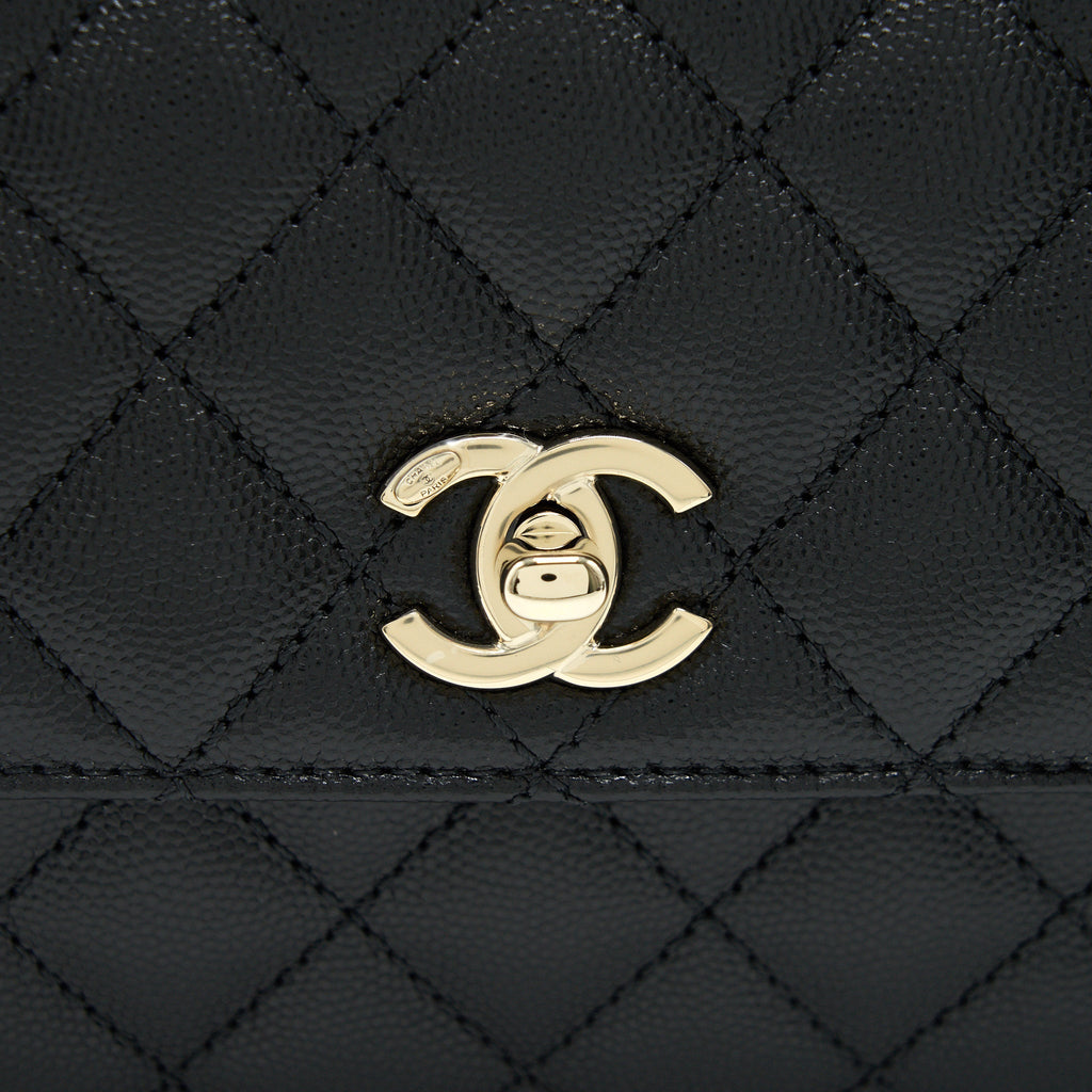 Chanel 21K Small (old mini) 24cm Cocohandle Black Caviar L