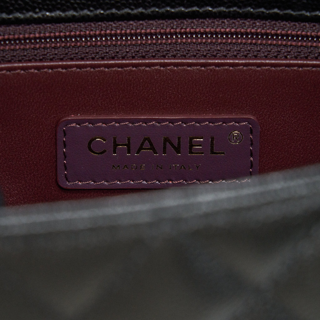 Chanel Small Coco Handle 24cm Caviar Black  ( Microchip)