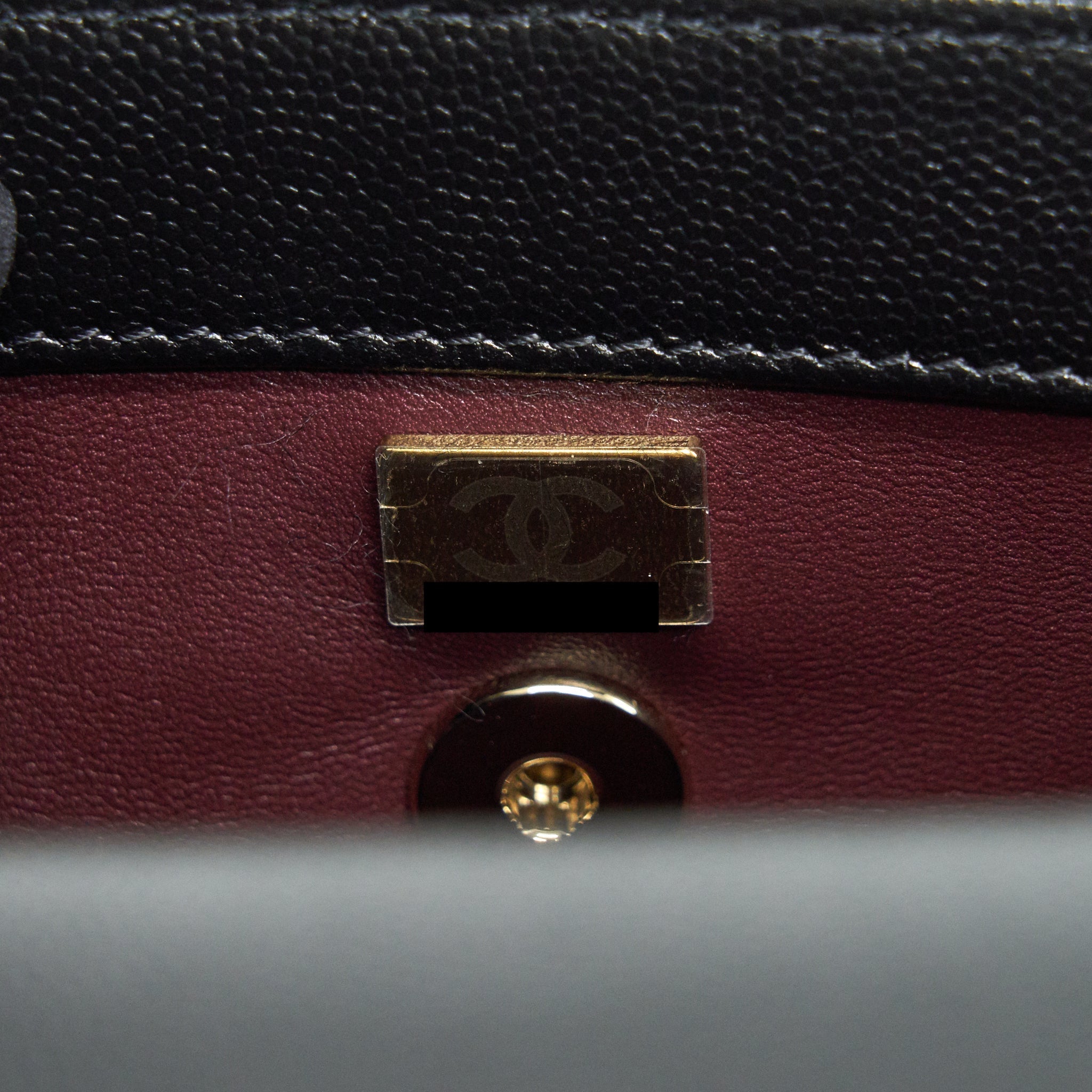 Chanel 21K Small (old mini) 24cm Cocohandle Black Caviar L