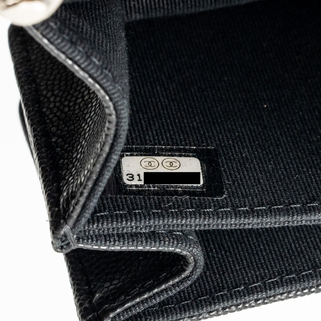 Chanel 22s Mini Clutch With Chain Caviar Black