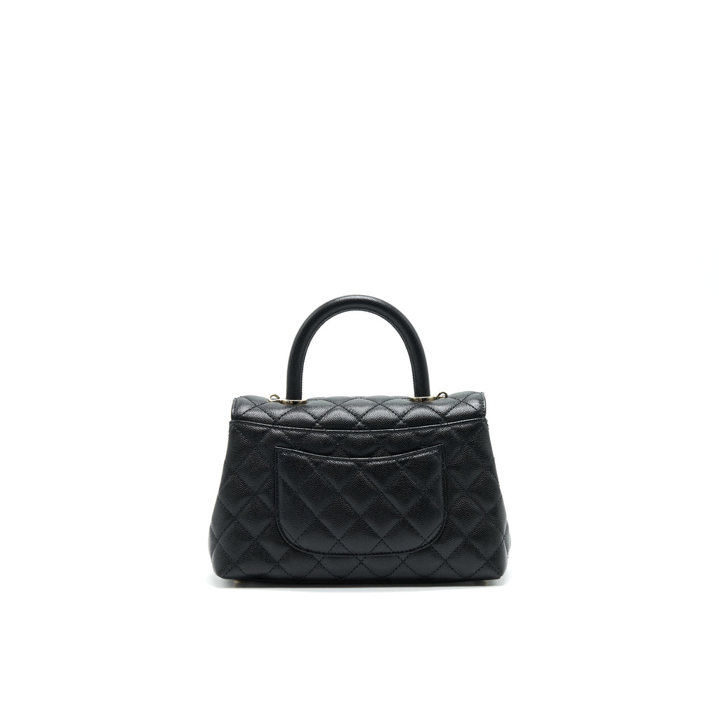 Chanel 21K Small (old mini) 24cm Cocohandle Black Caviar L