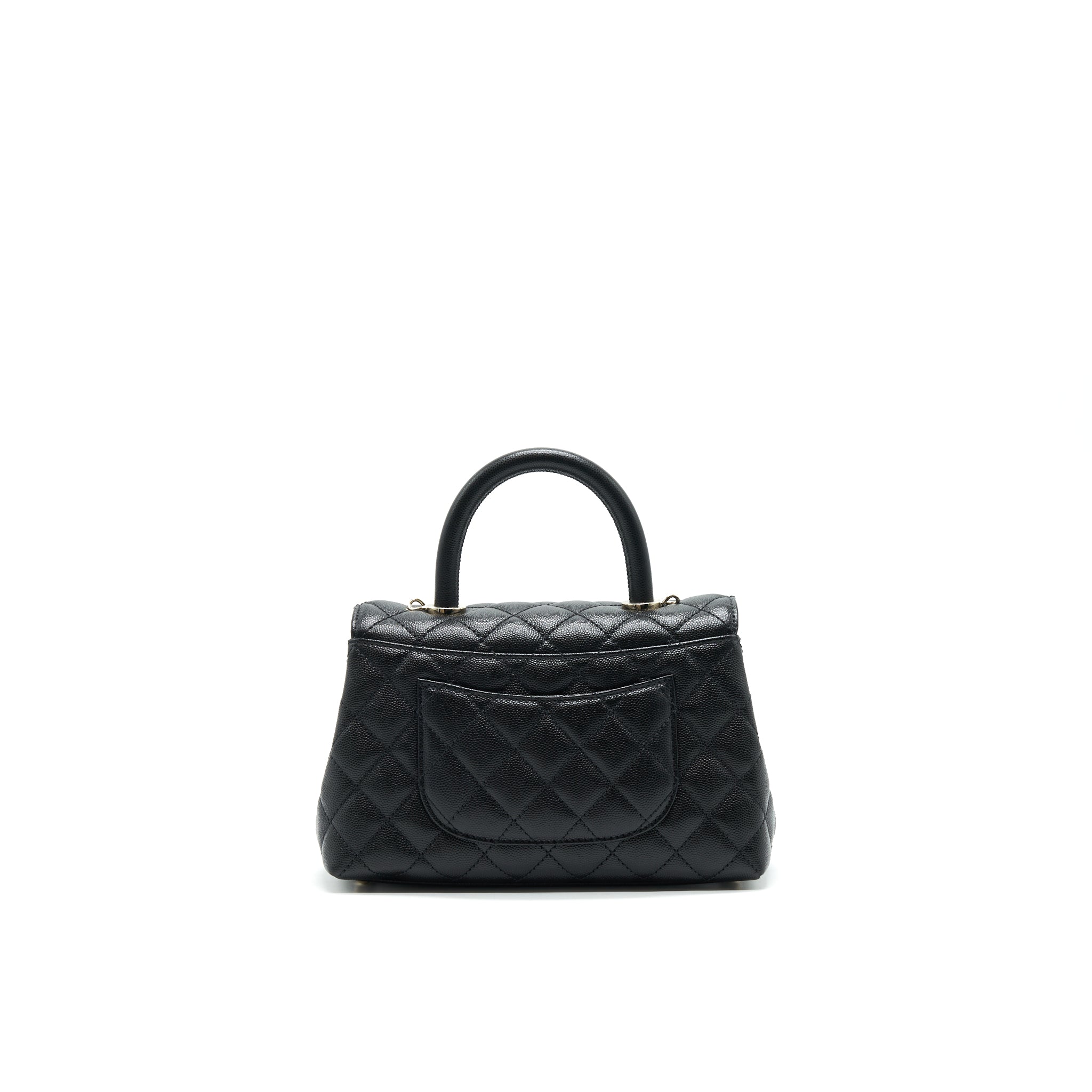 Chanel 21K Small (old mini) 24cm Cocohandle Black Caviar L