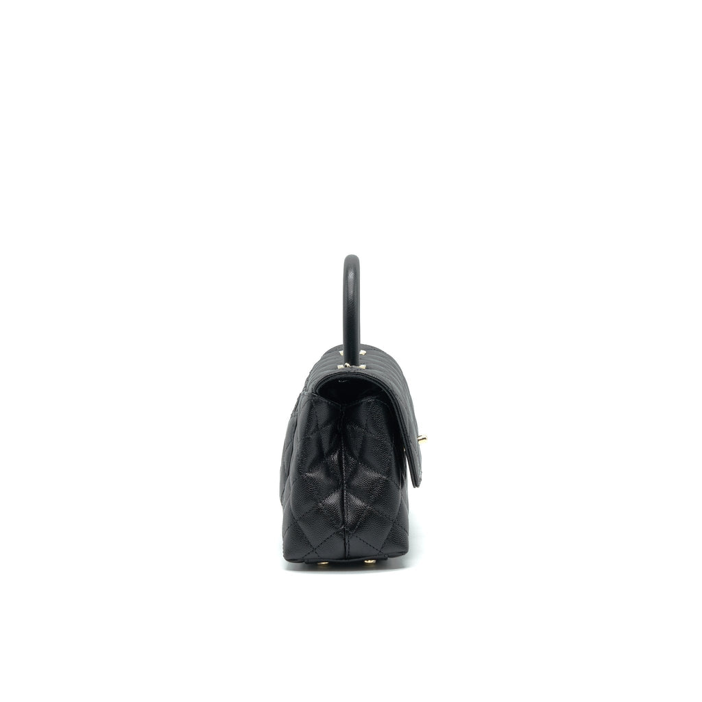 Chanel Small Coco Handle 24cm Caviar Black  ( Microchip)
