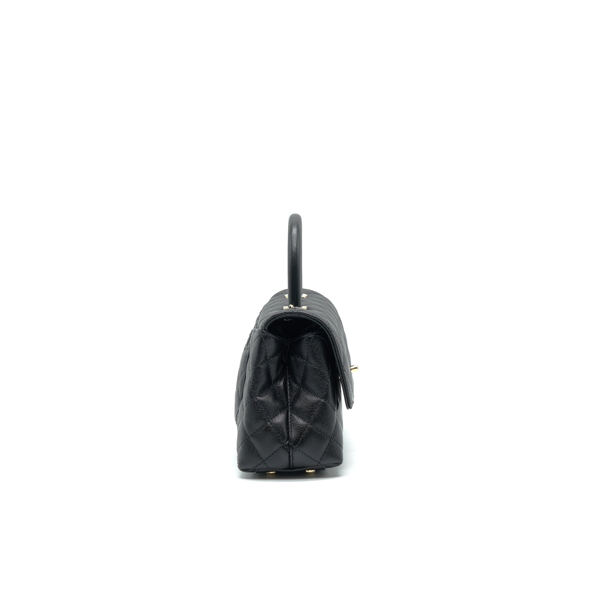 Chanel Small Coco Handle 24cm Caviar Black  ( Microchip)