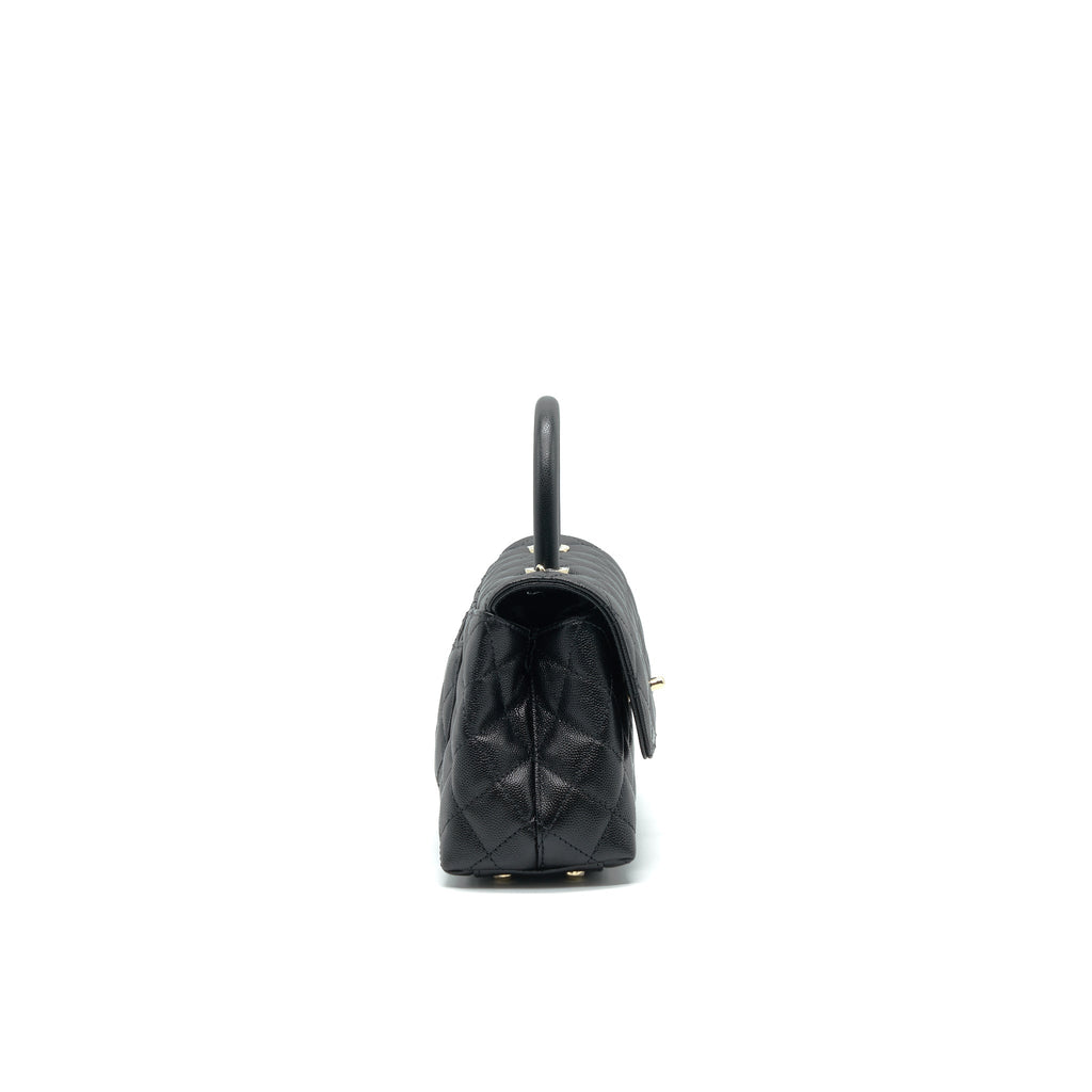 Chanel 21K Small (old mini) 24cm Cocohandle Black Caviar L