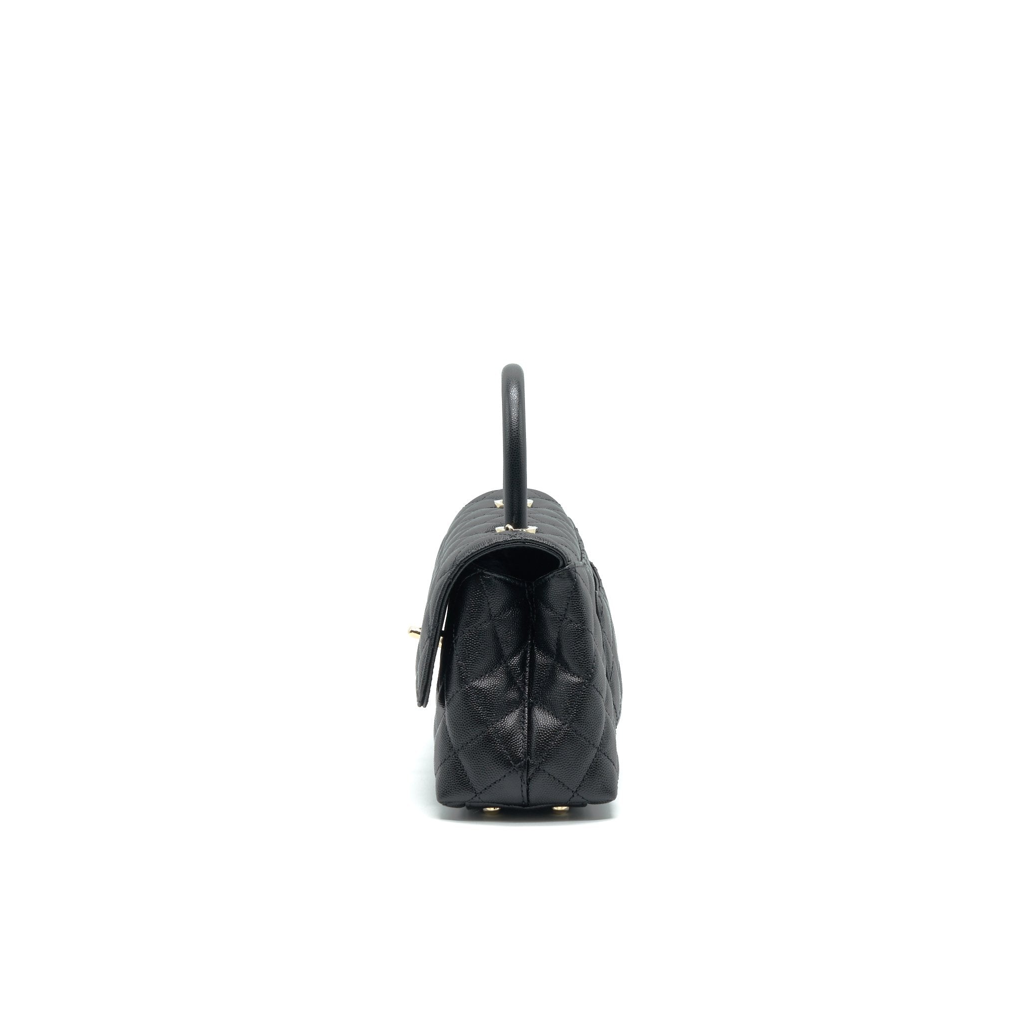 Chanel 21K Small Coco Handle 24cm Caviar Black L