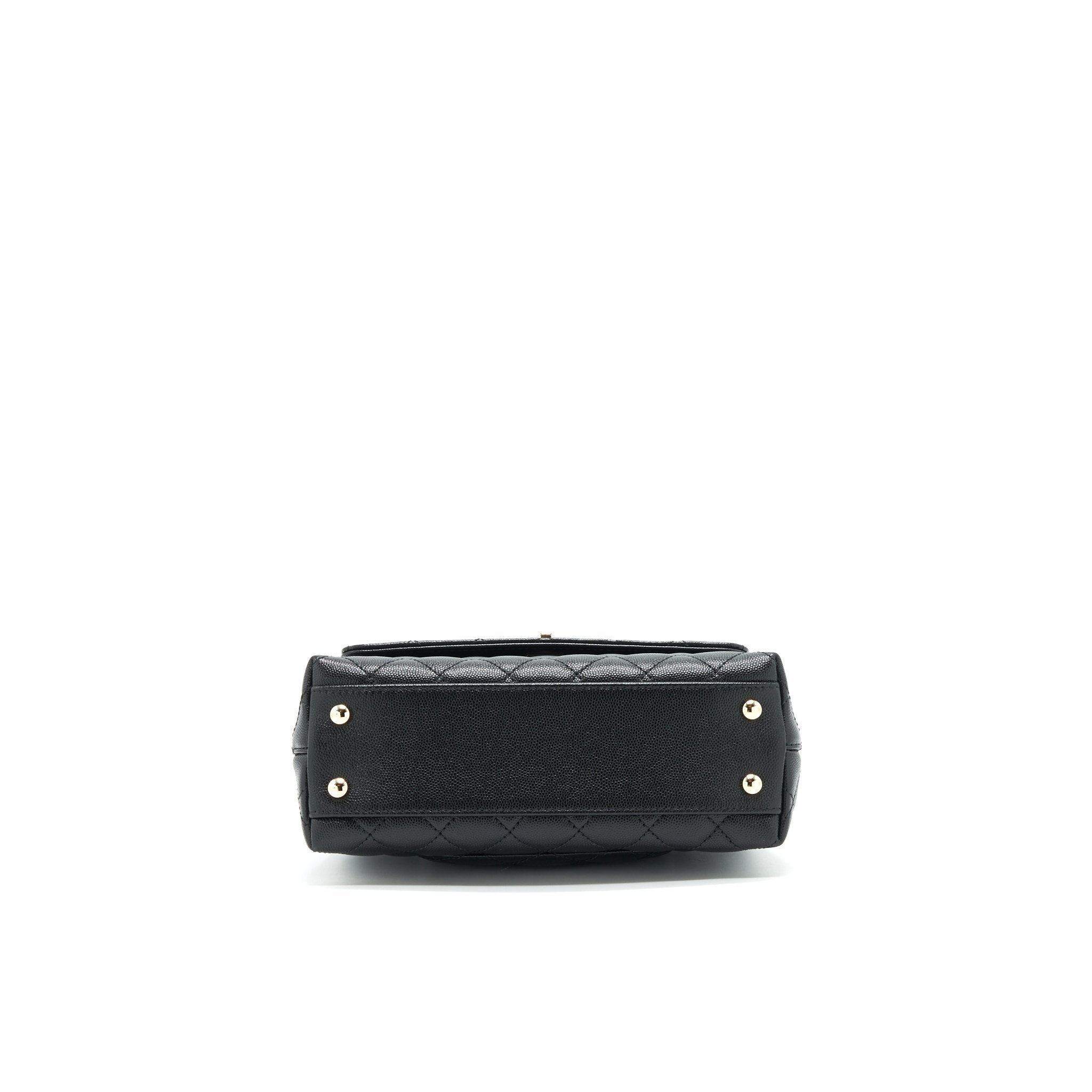 Chanel Small Coco Handle 24cm Caviar Black  ( Microchip)