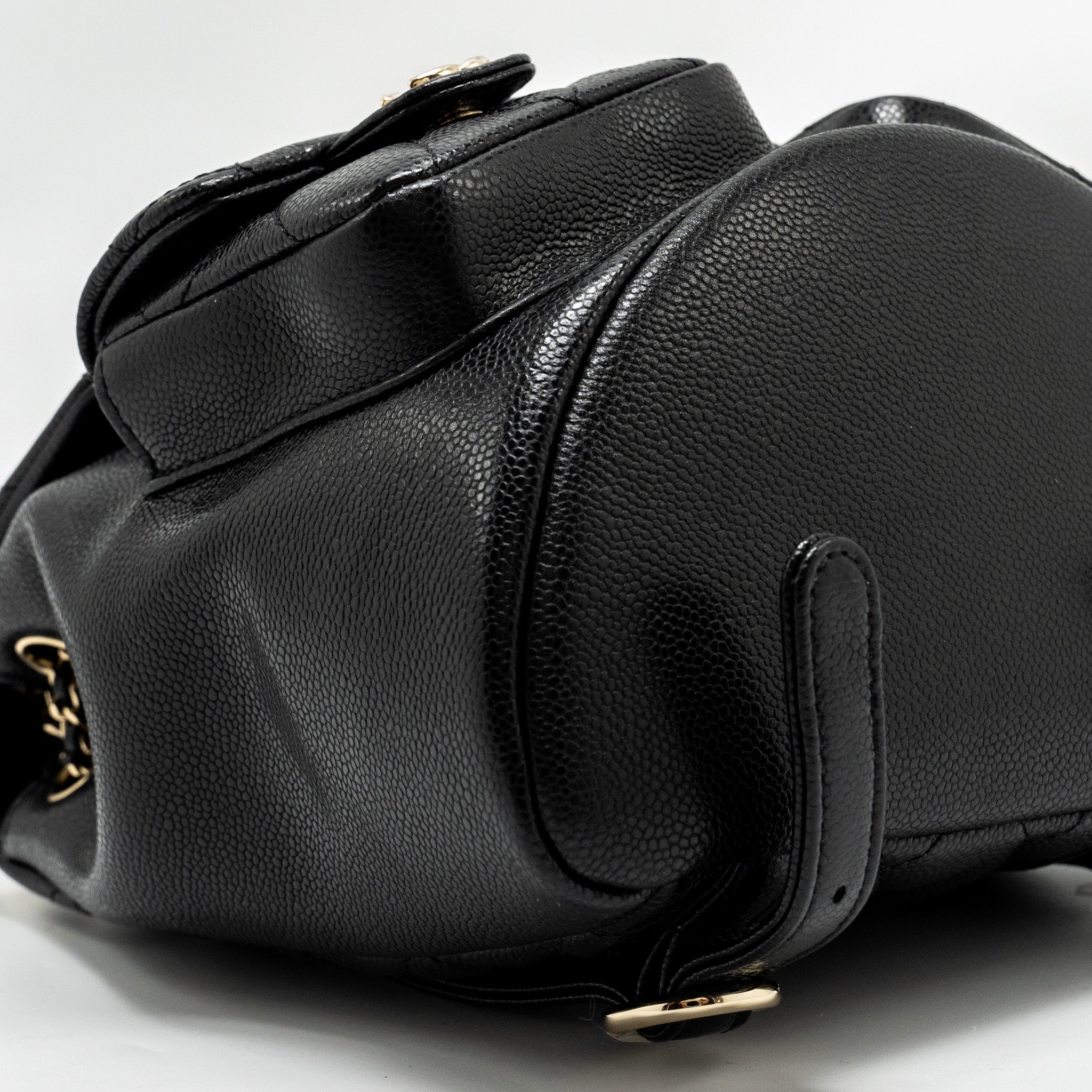 Chanel Triple Pack Backpack Caviar Black L (Microchip)