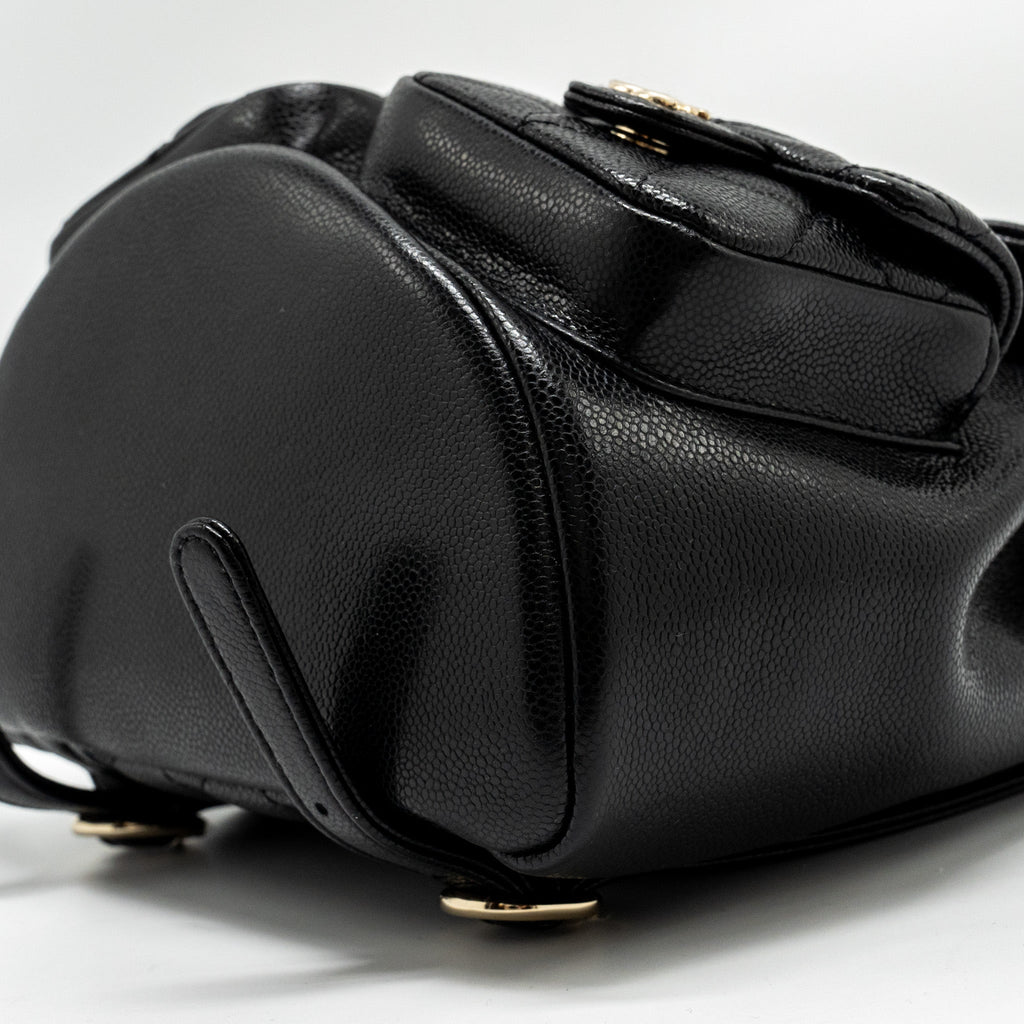 Chanel Triple Pack Backpack Caviar Black L (Microchip)