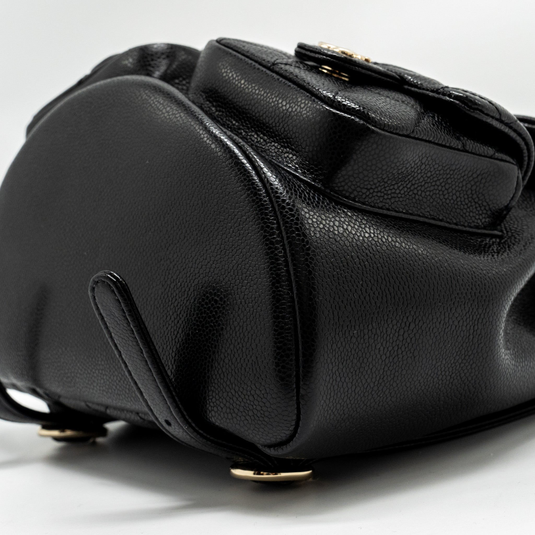 Chanel Triple Pack Backpack Caviar Black L (Microchip)