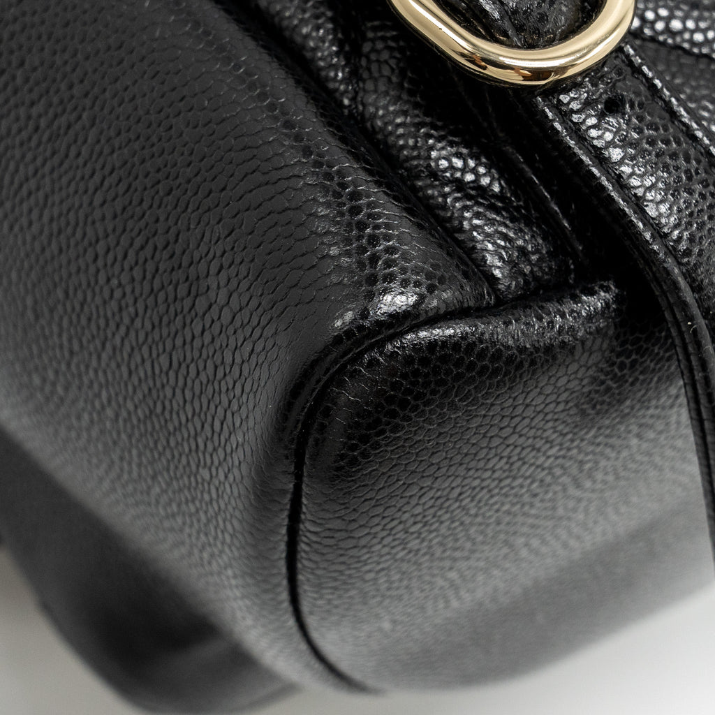 Chanel Triple Pack Backpack Caviar Black L (Microchip)