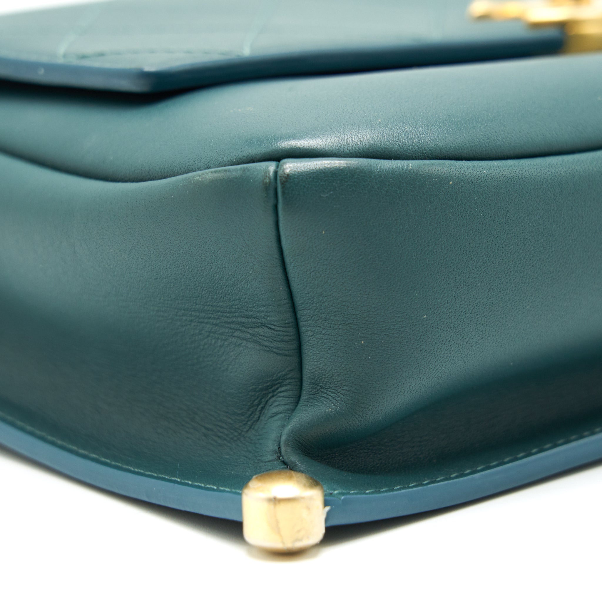 CHANEL FLAP BAG IN DARK TURQUOISE IN