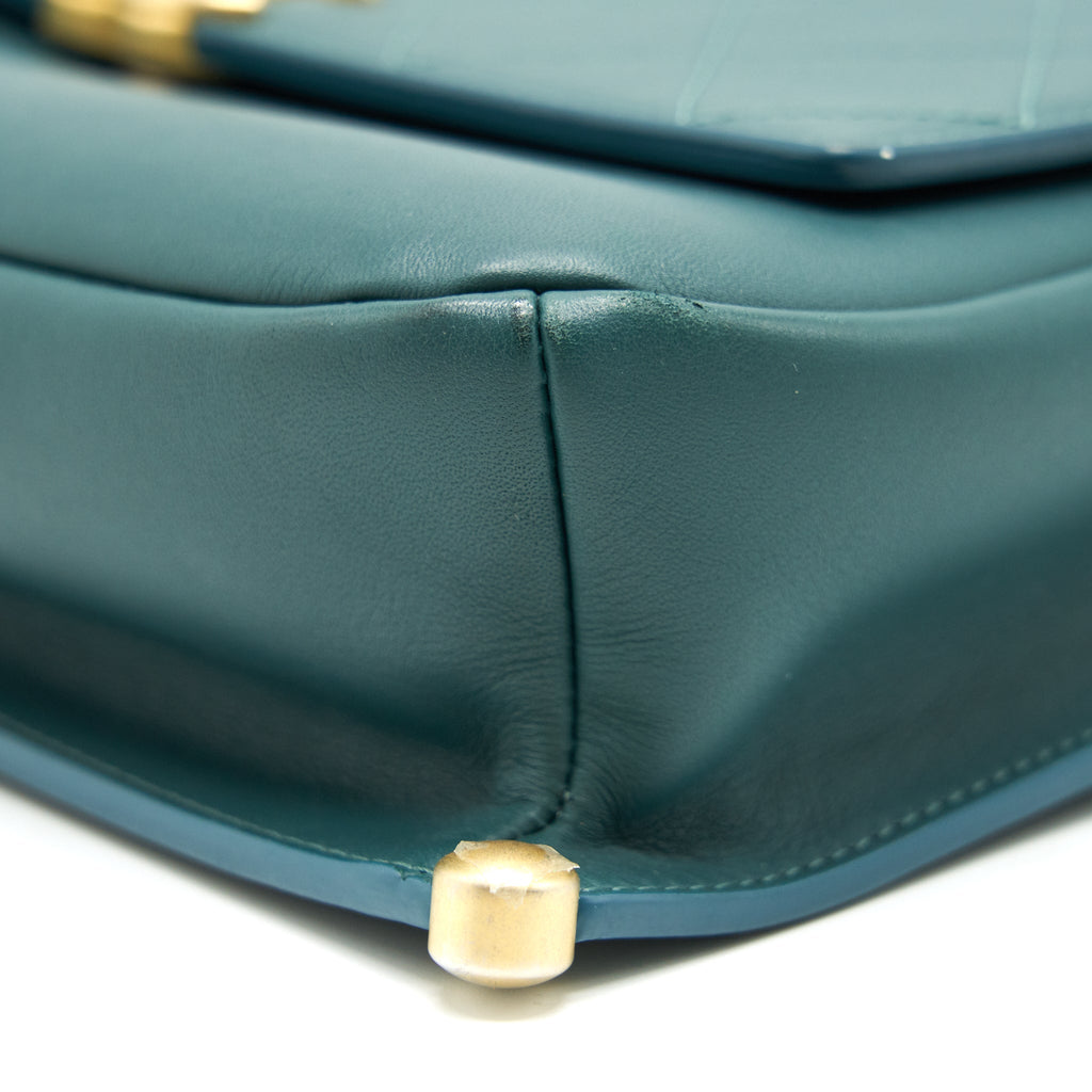 CHANEL FLAP BAG IN DARK TURQUOISE IN
