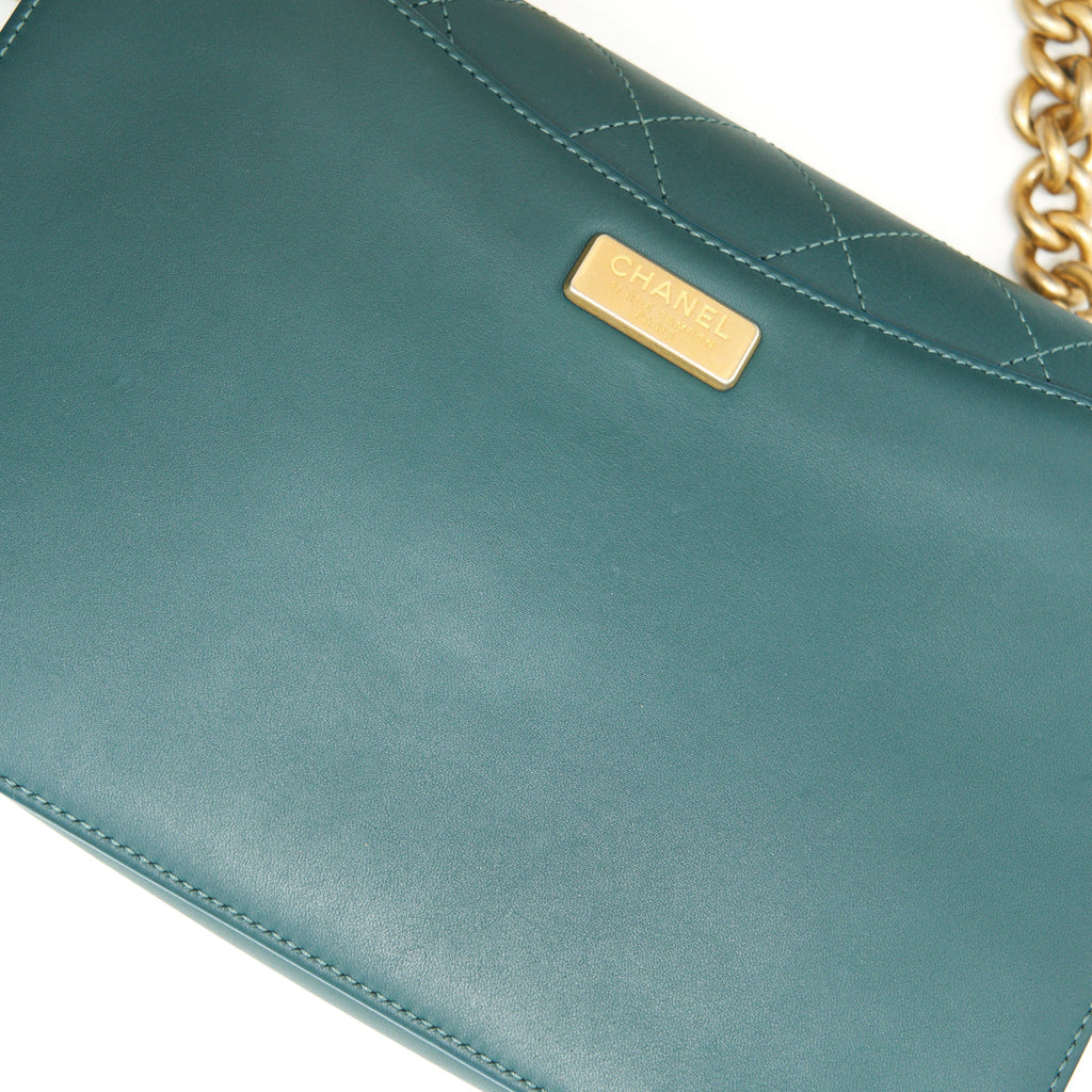 CHANEL FLAP BAG IN DARK TURQUOISE IN