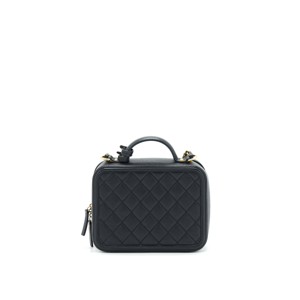 Chanel Cavia Leather Vanity Bag Black
