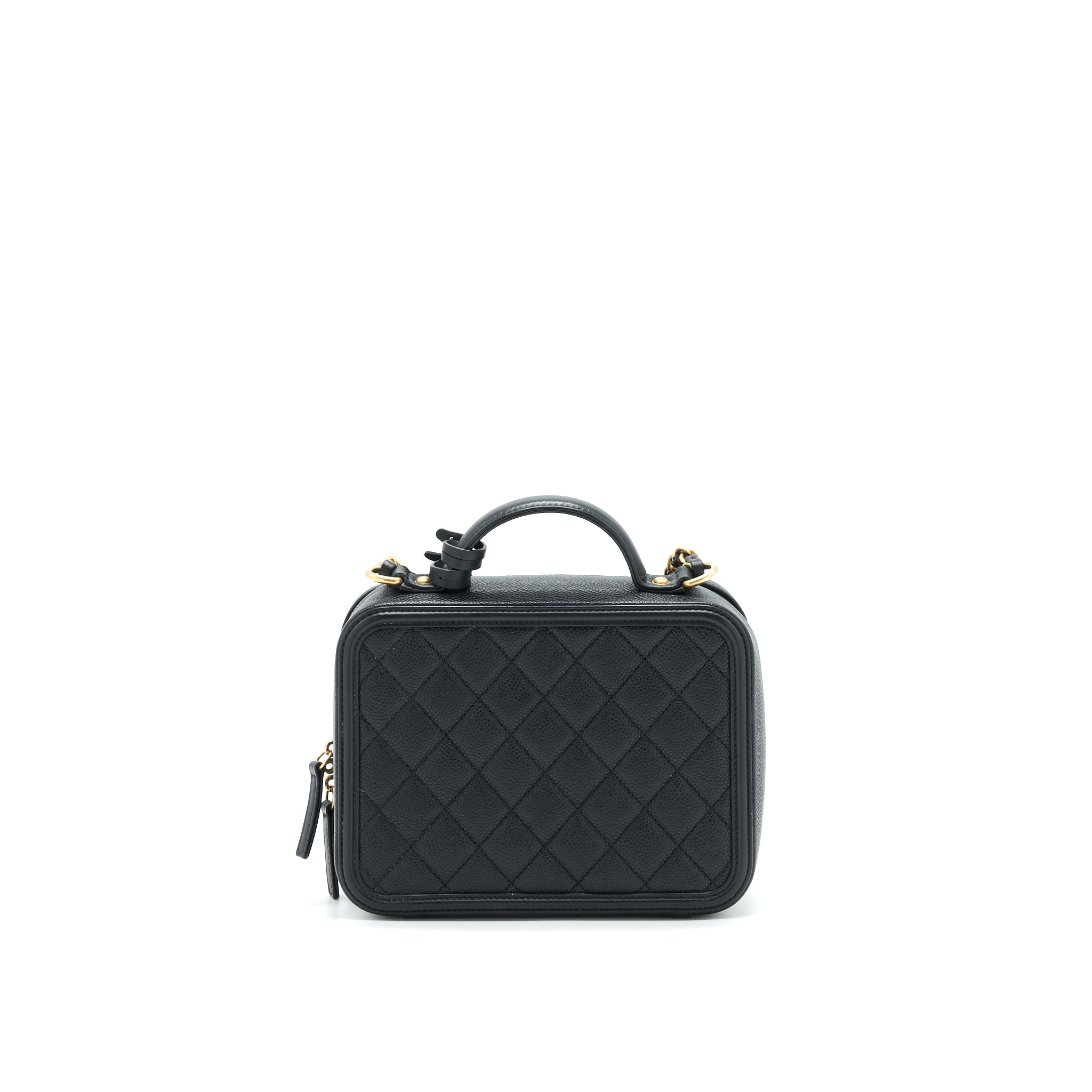 Chanel Cavia Leather Vanity Bag Black