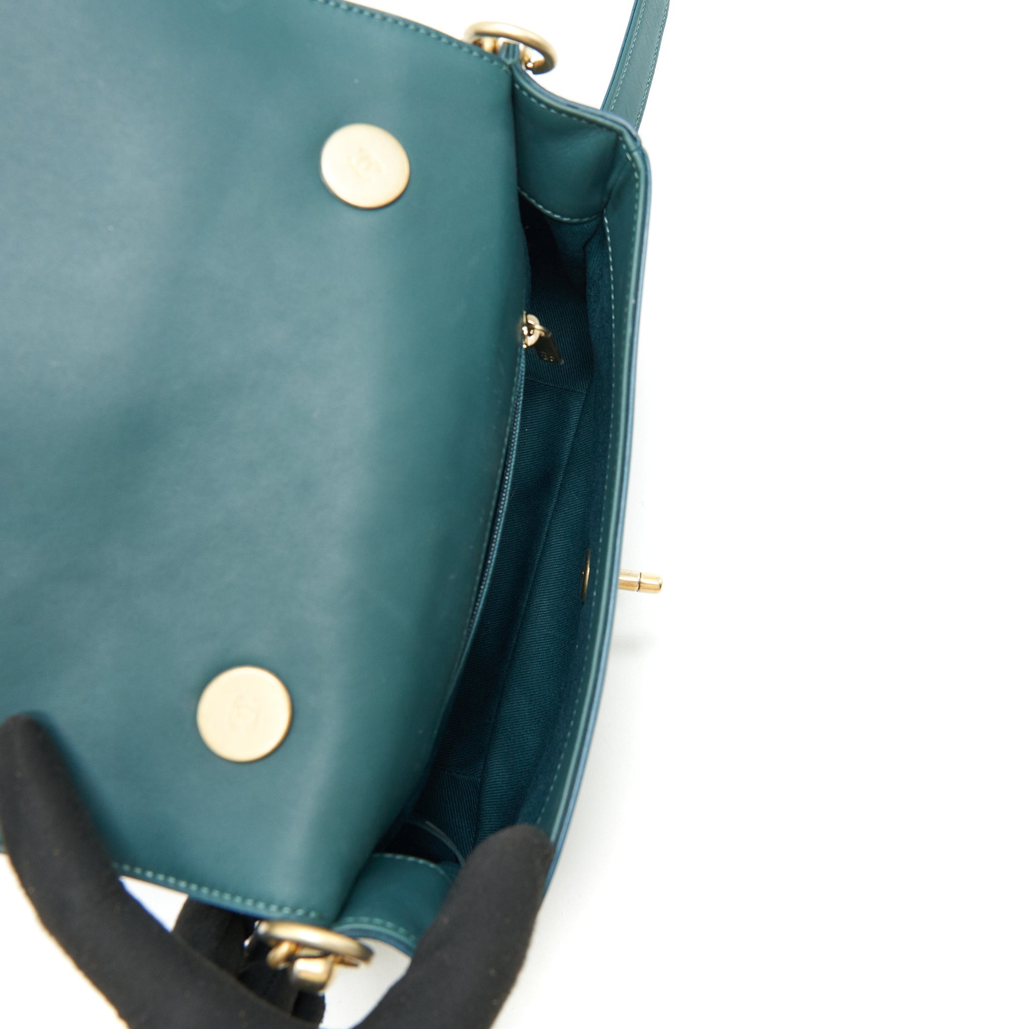 CHANEL FLAP BAG IN DARK TURQUOISE IN