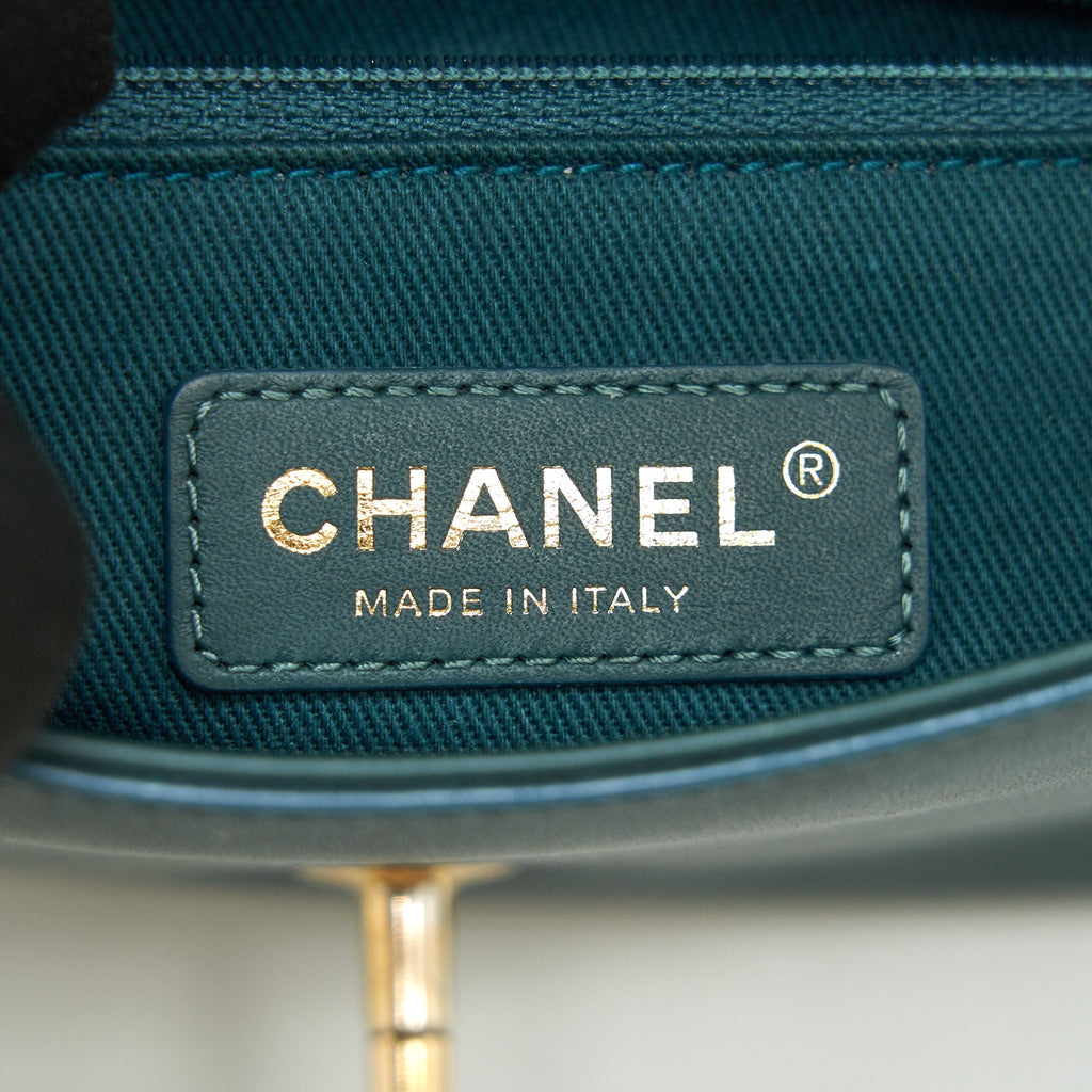 CHANEL FLAP BAG IN DARK TURQUOISE IN