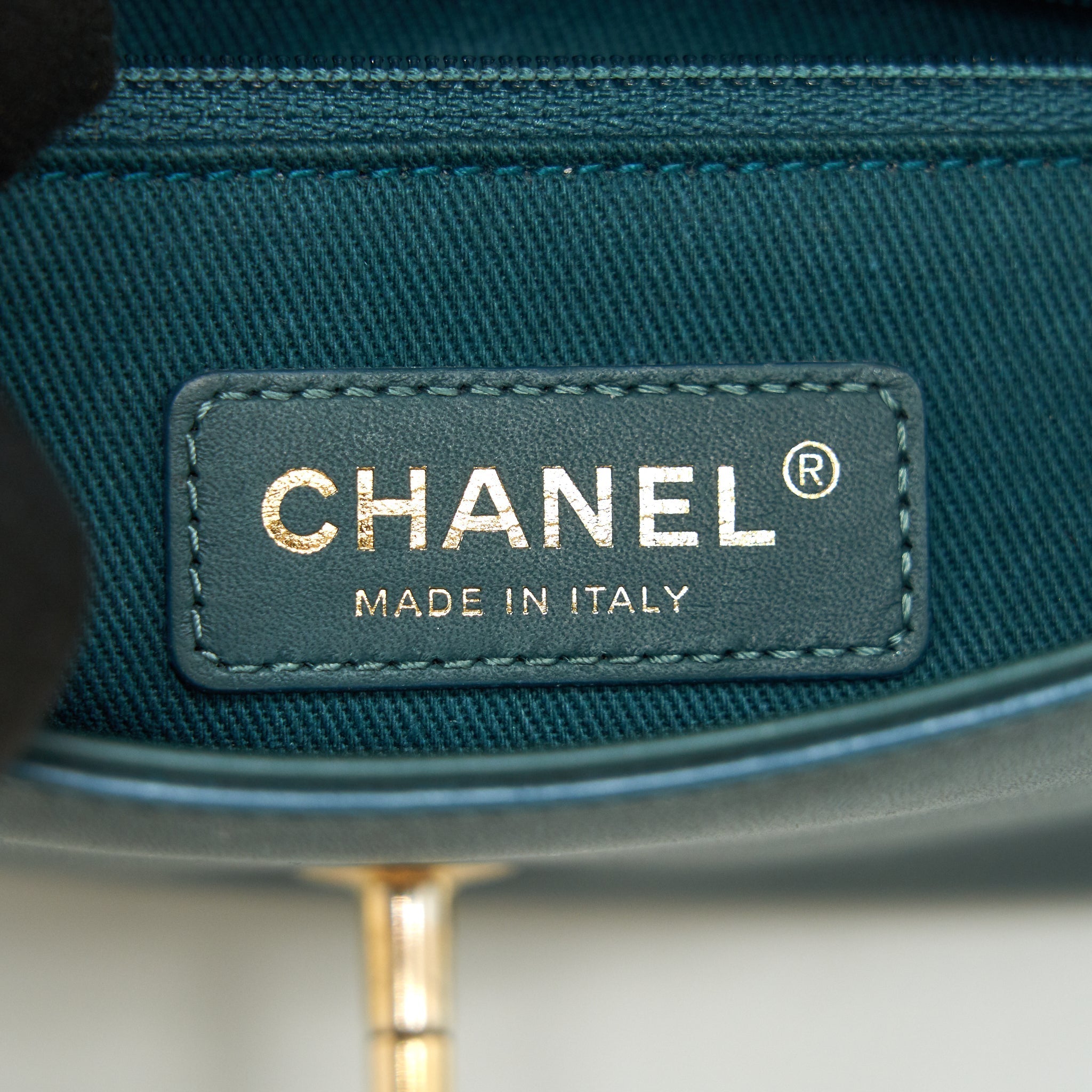 CHANEL FLAP BAG IN DARK TURQUOISE IN