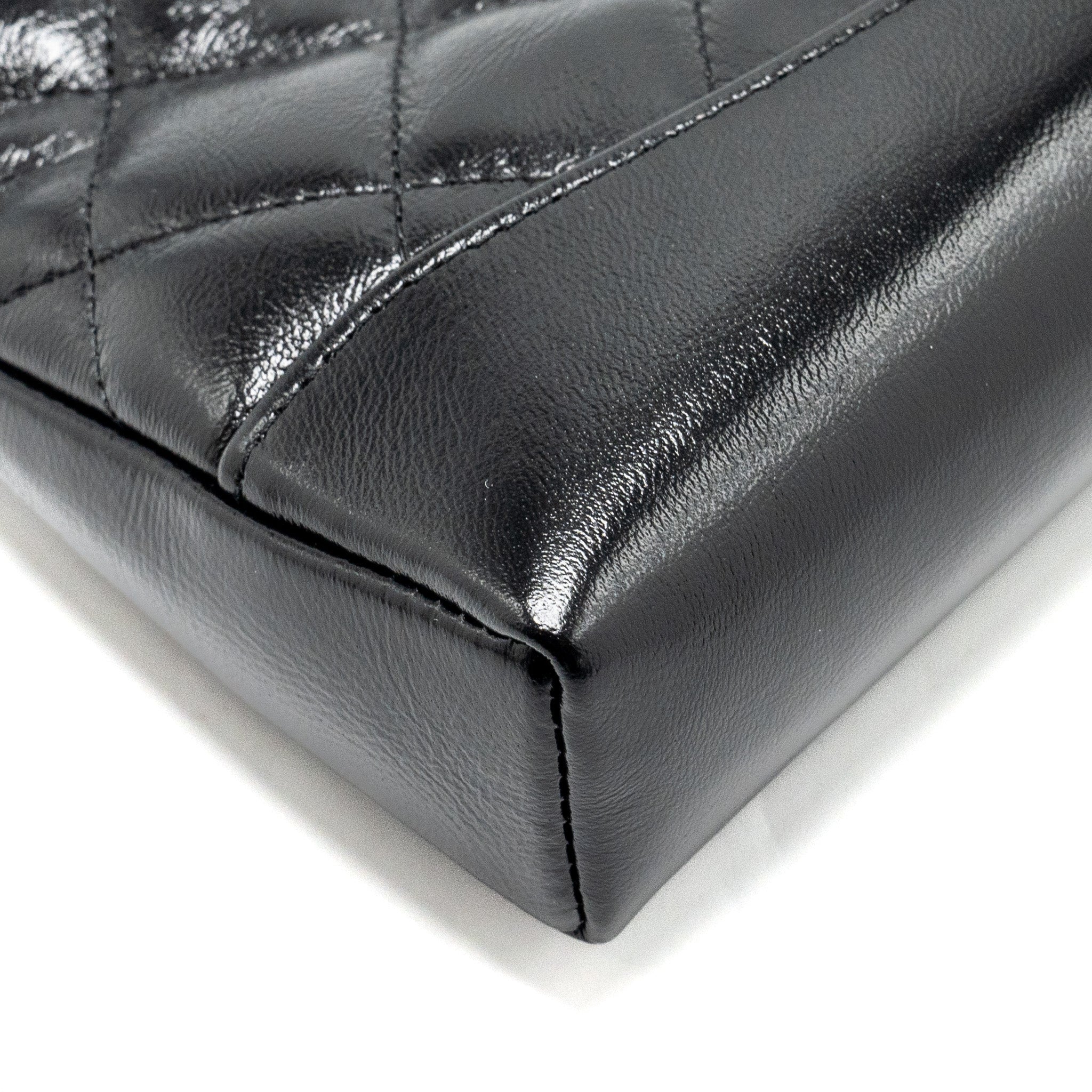 Chanel mini 31 Clutch with Chain Shiny Calfskin Black L (Microchip)