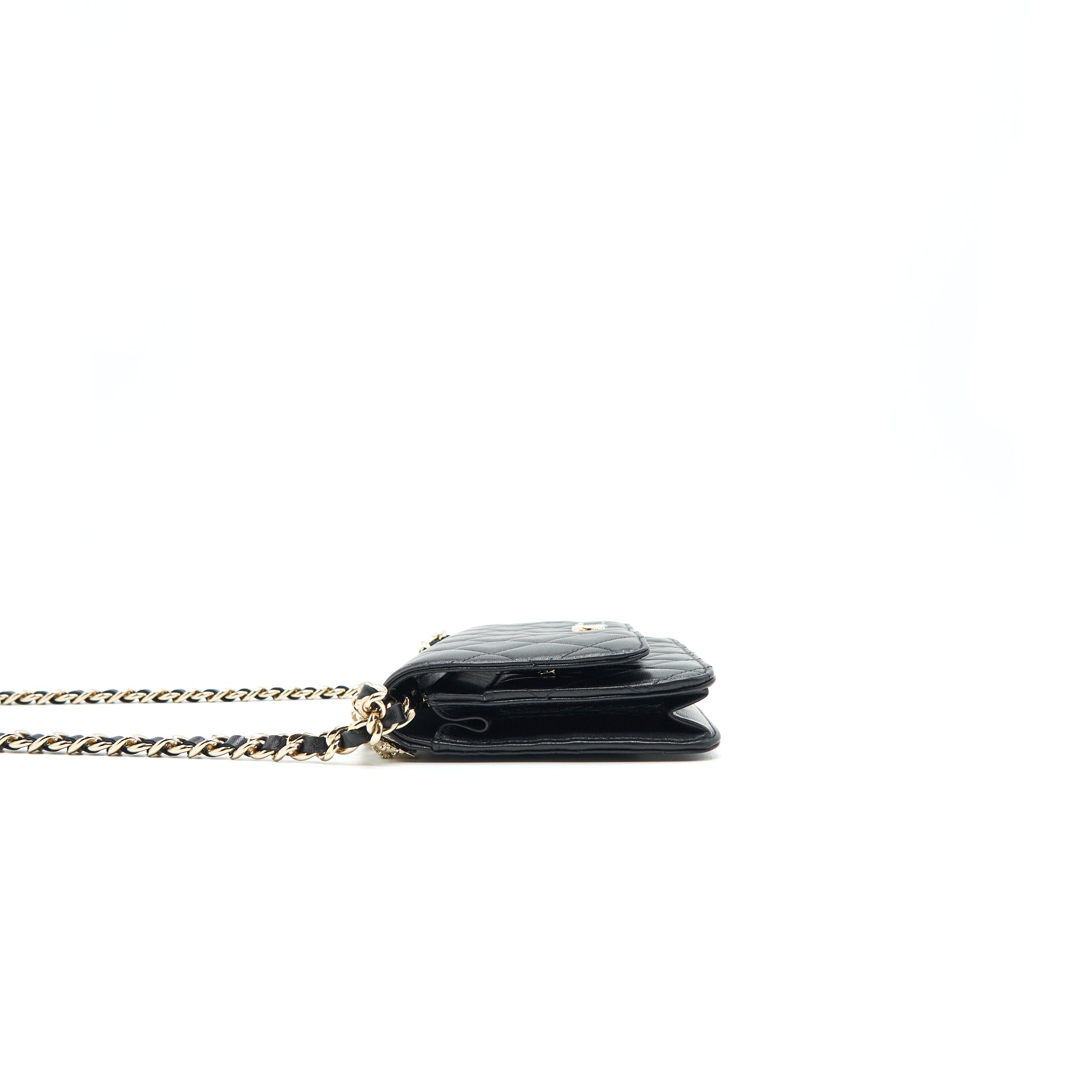 CHANEL WALLET ON CHAIN IN LAMBSKIN WITH CHARMS IN L