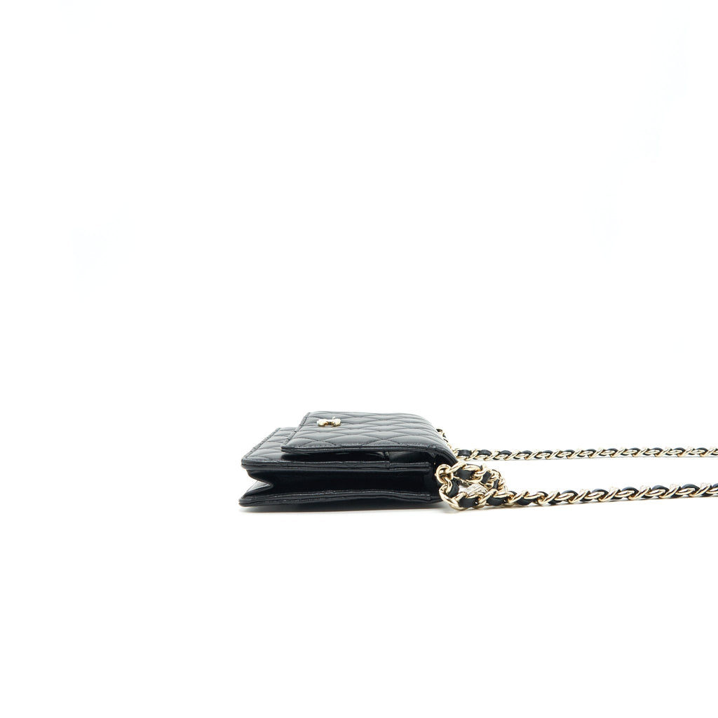 CHANEL WALLET ON CHAIN IN LAMBSKIN WITH CHARMS IN L