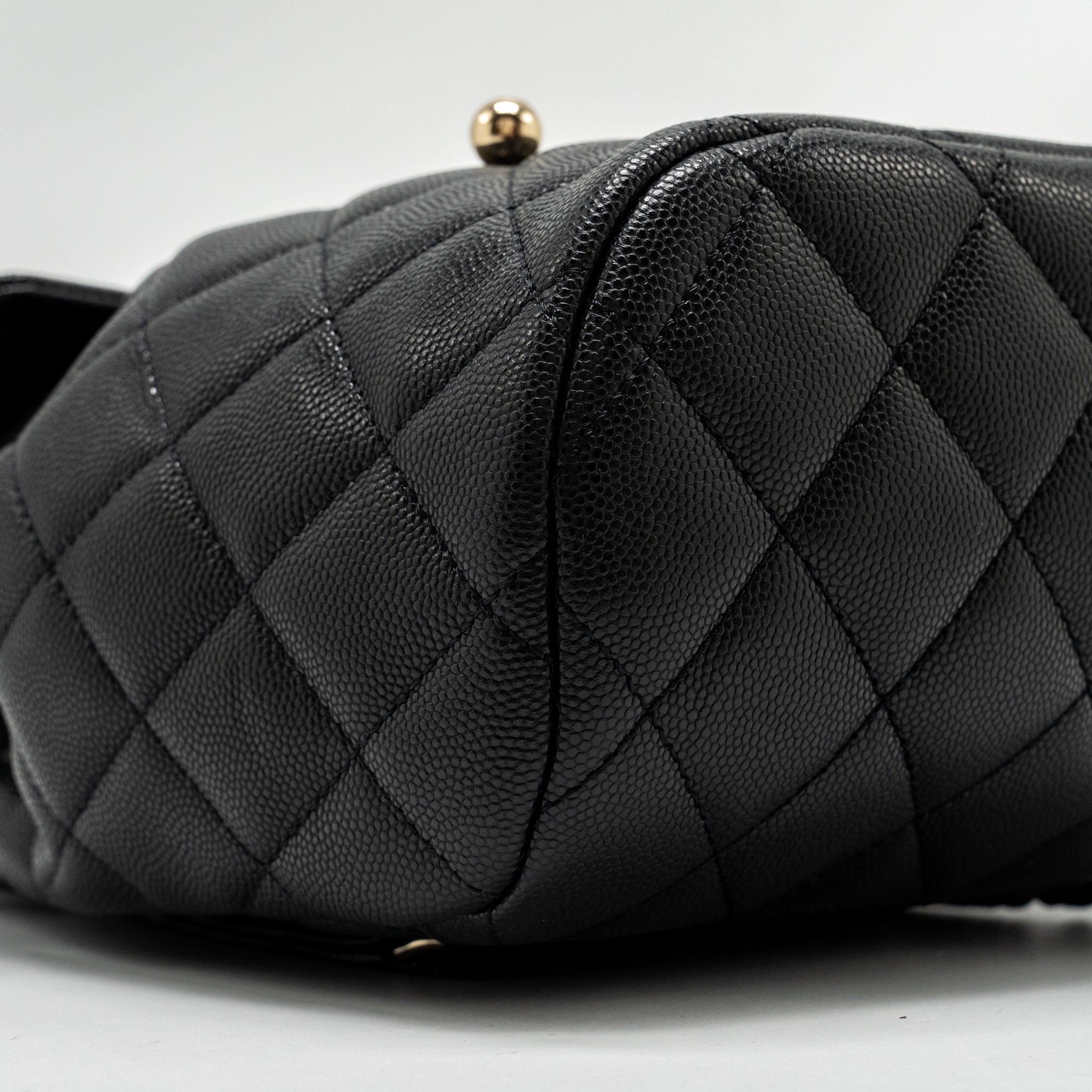 Chanel 23s Quilted Mini Backpack Caviar Black L (Microchip)