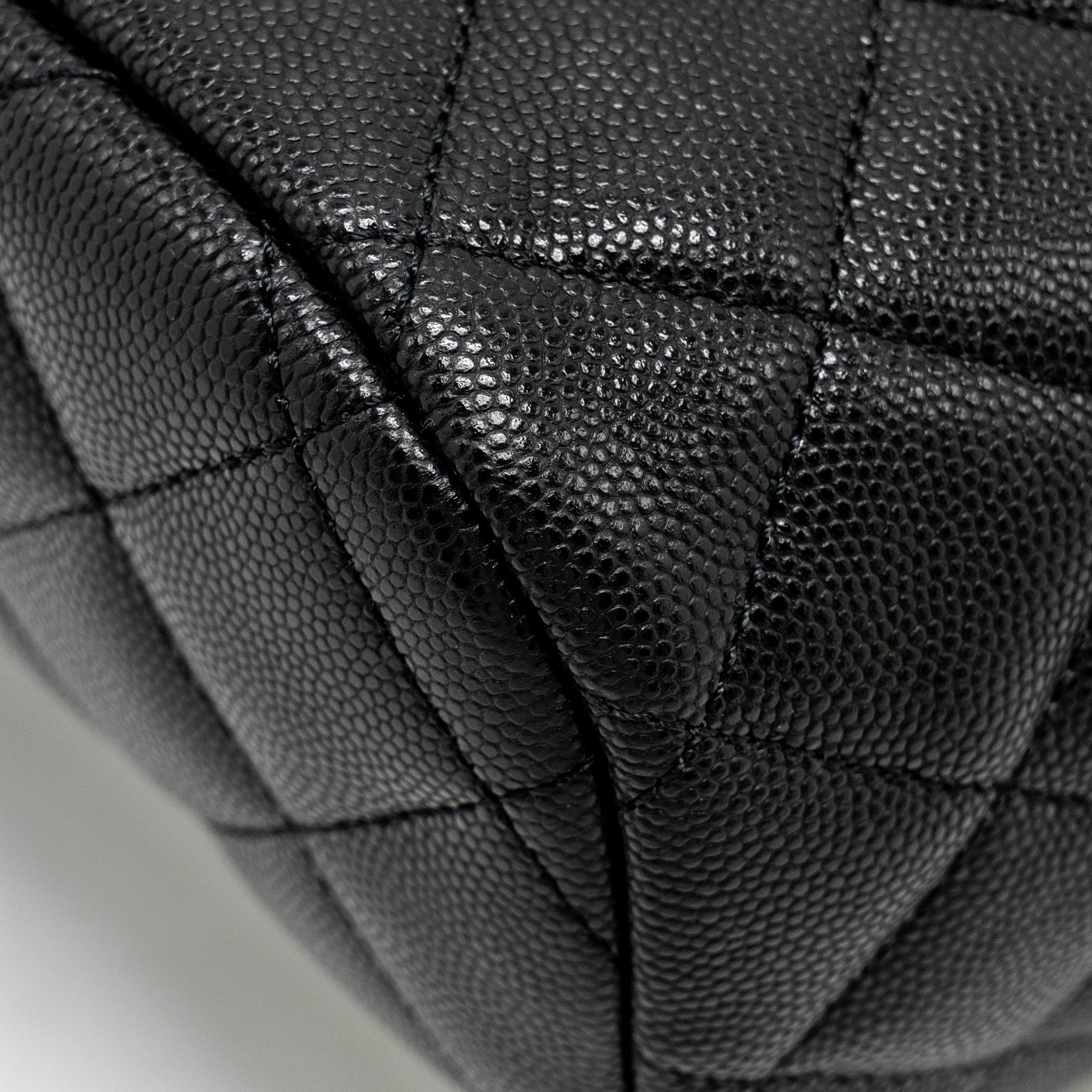 Chanel 23s Quilted Mini Backpack Caviar Black L (Microchip)