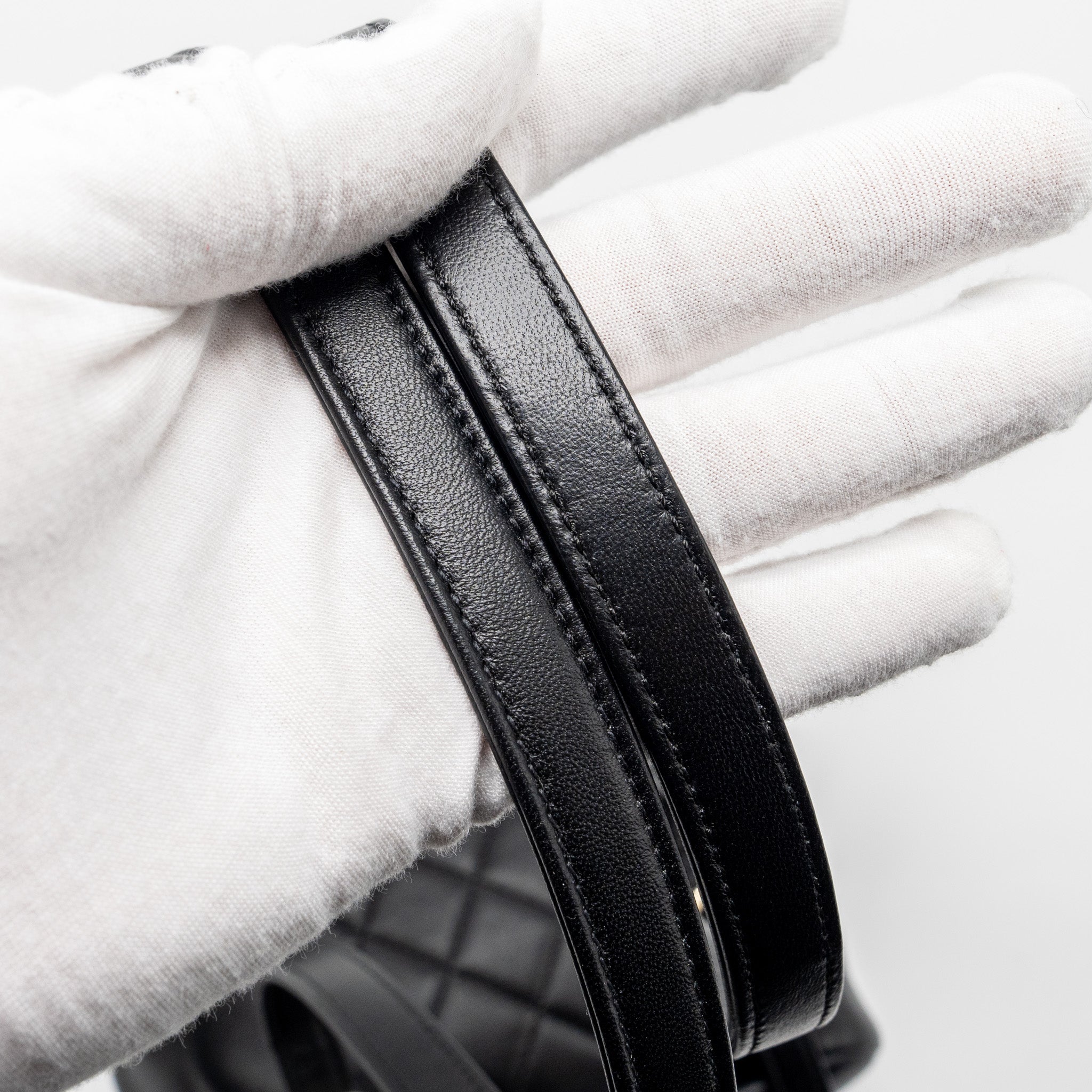 Chanel mini Duma backpack Lambskin black L (microchip)