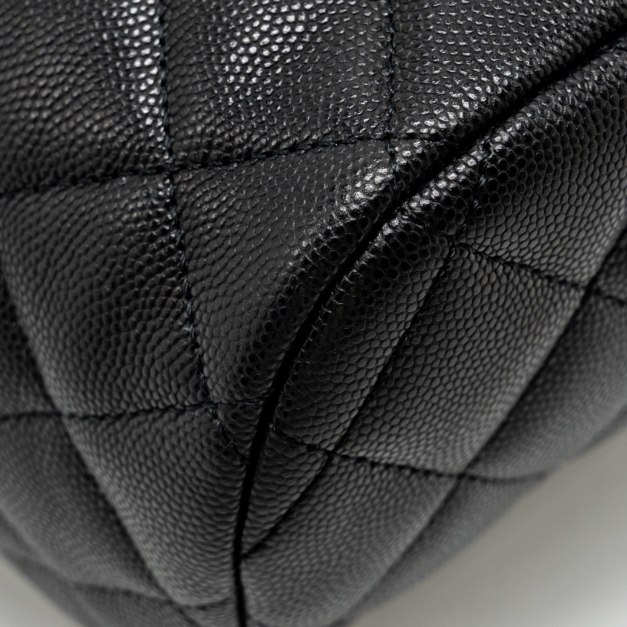 Chanel 23s Quilted Mini Backpack Caviar Black L (Microchip)