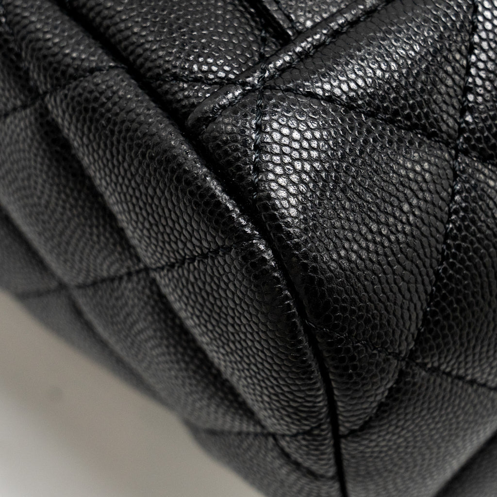 Chanel 23s Quilted Mini Backpack Caviar Black L (Microchip)