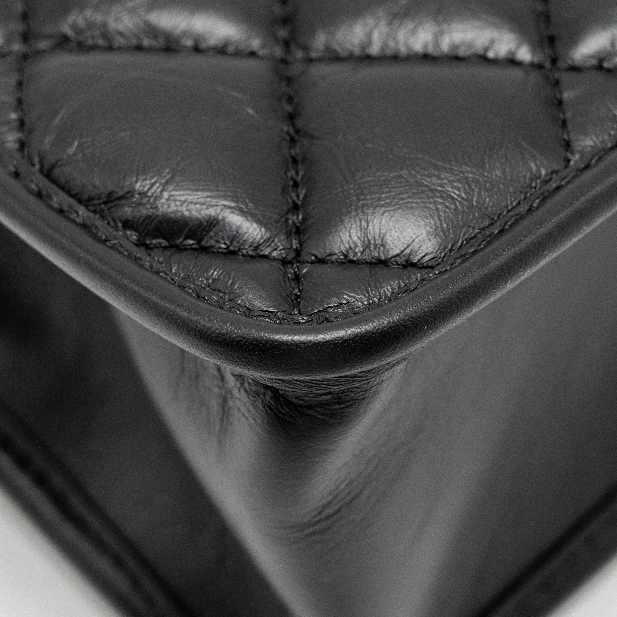 Chanel 23S Clutch Bag With Chain Calfskin Black Brush  (microchip)