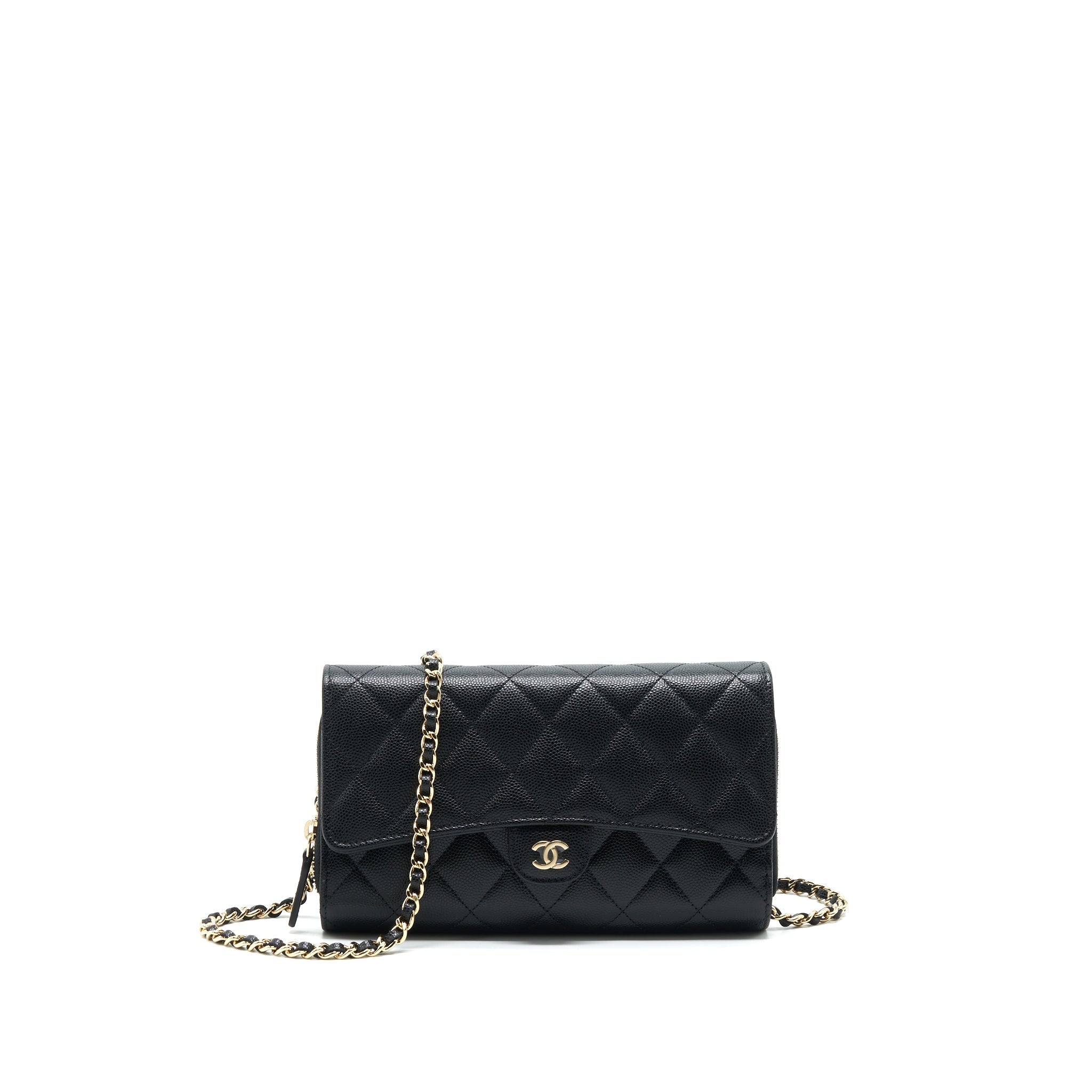 Chanel 3 In 1 Wallet On Chain Black Caviar L