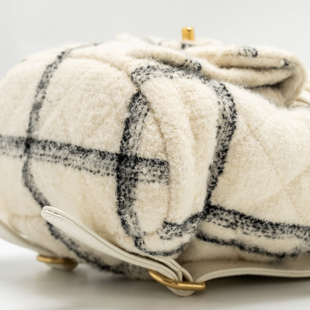 Chanel Duma Backpack Fabric White/Multicolour  (microchip)