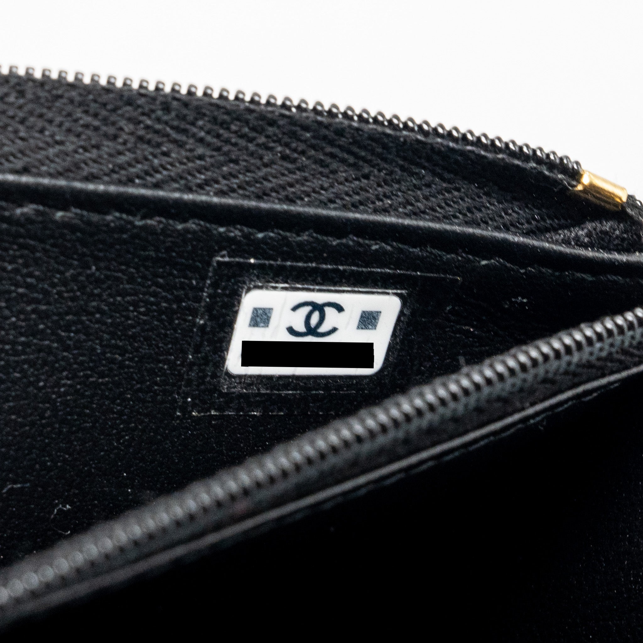Chanel 23A clutch with chain lambskin black  (microchip)