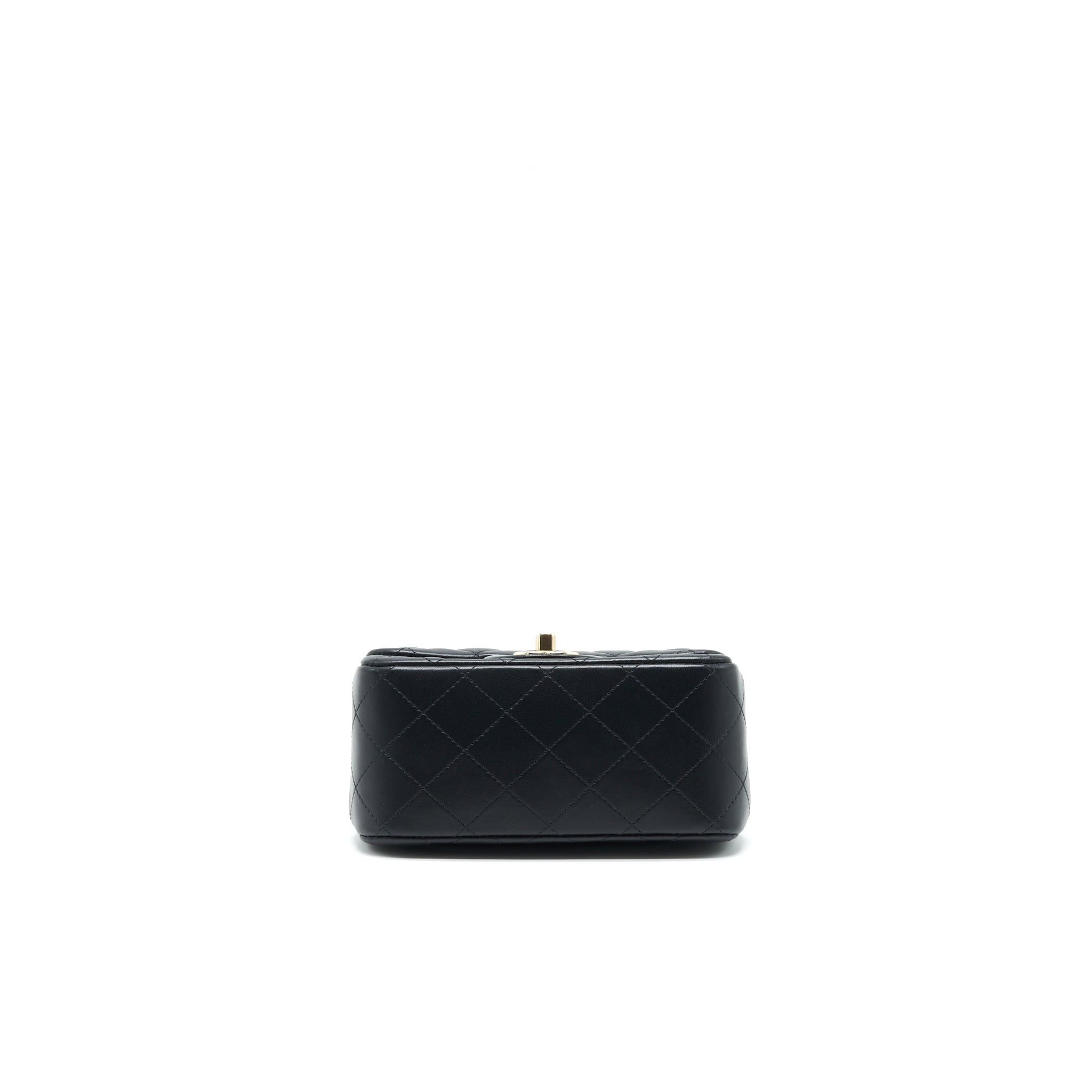 Chanel Mini Square Flap Bag Black Lambskin L