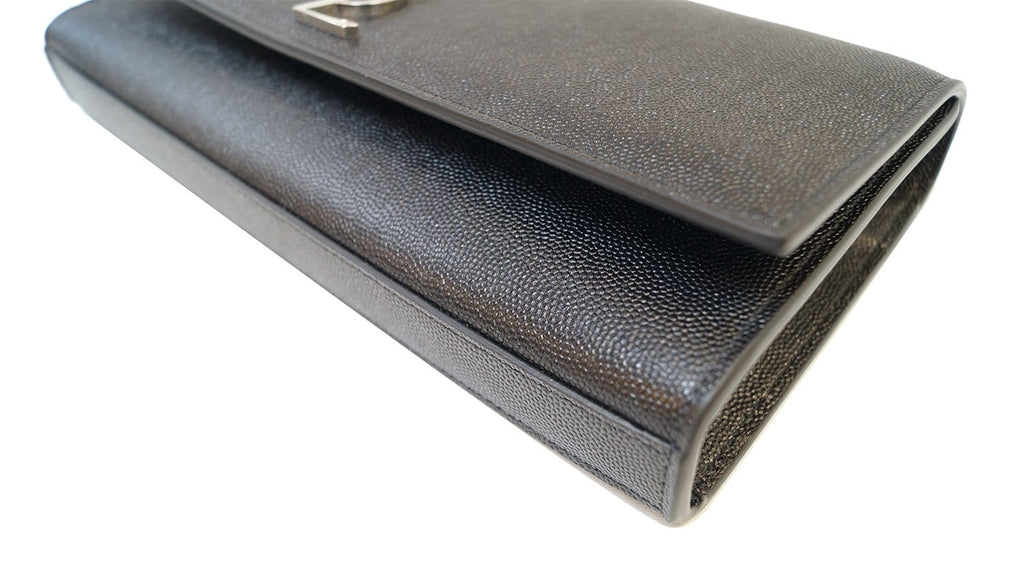 YVES SAINT LAURENT Kate Black Leather Clutch