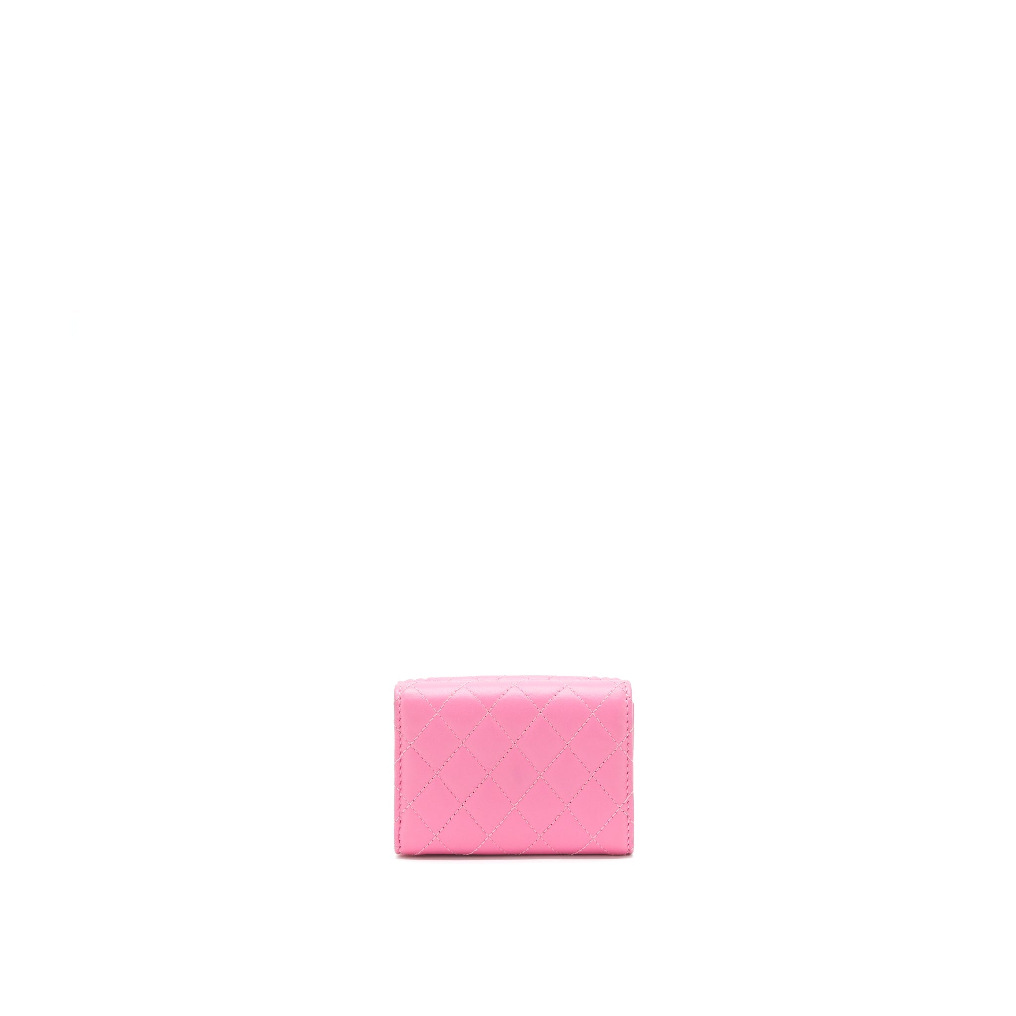 Chanel Boy Small Wallet Pink Brushed Lambskin