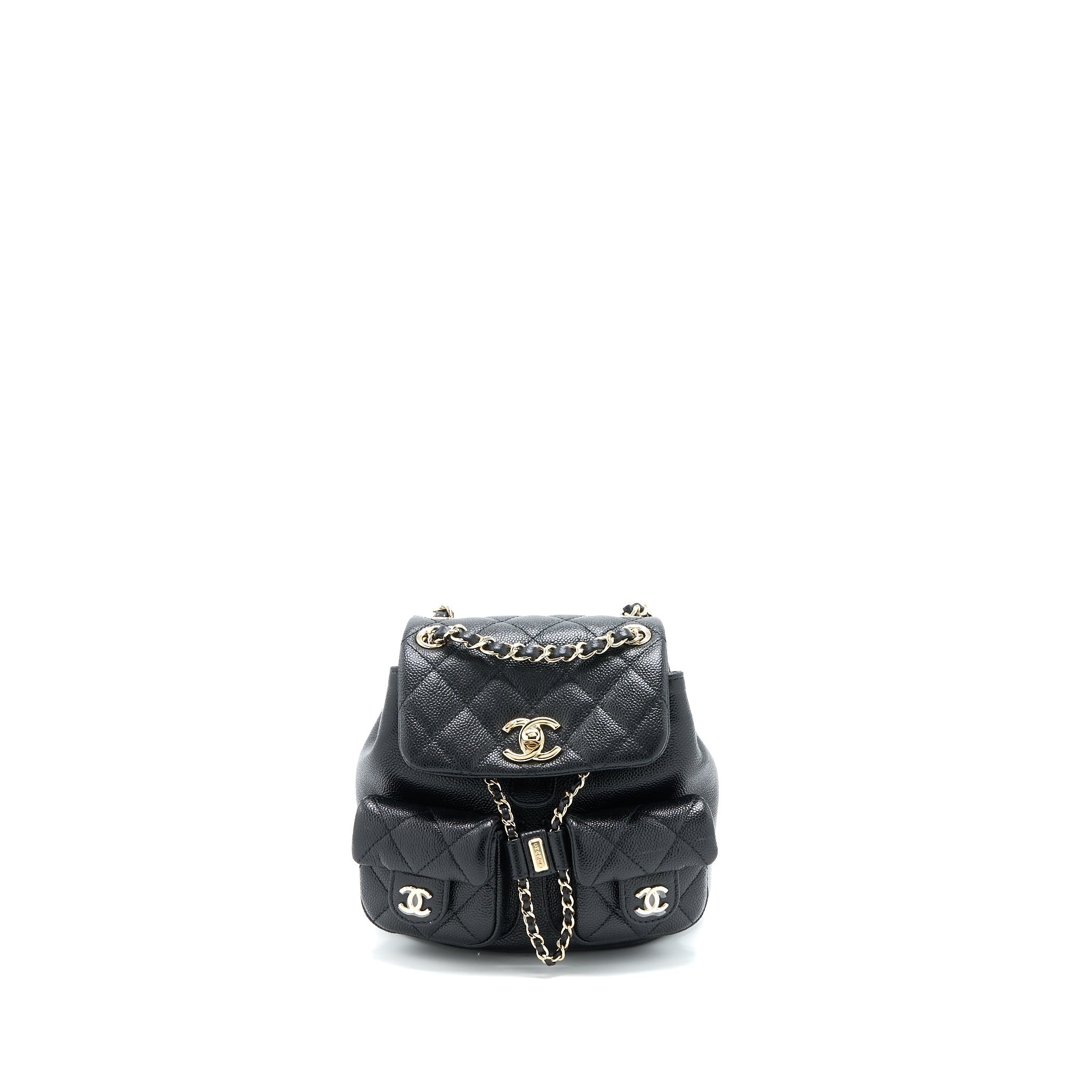 Chanel 23p Mini Triple Pack Backpack Caviar Black L (Microchip)