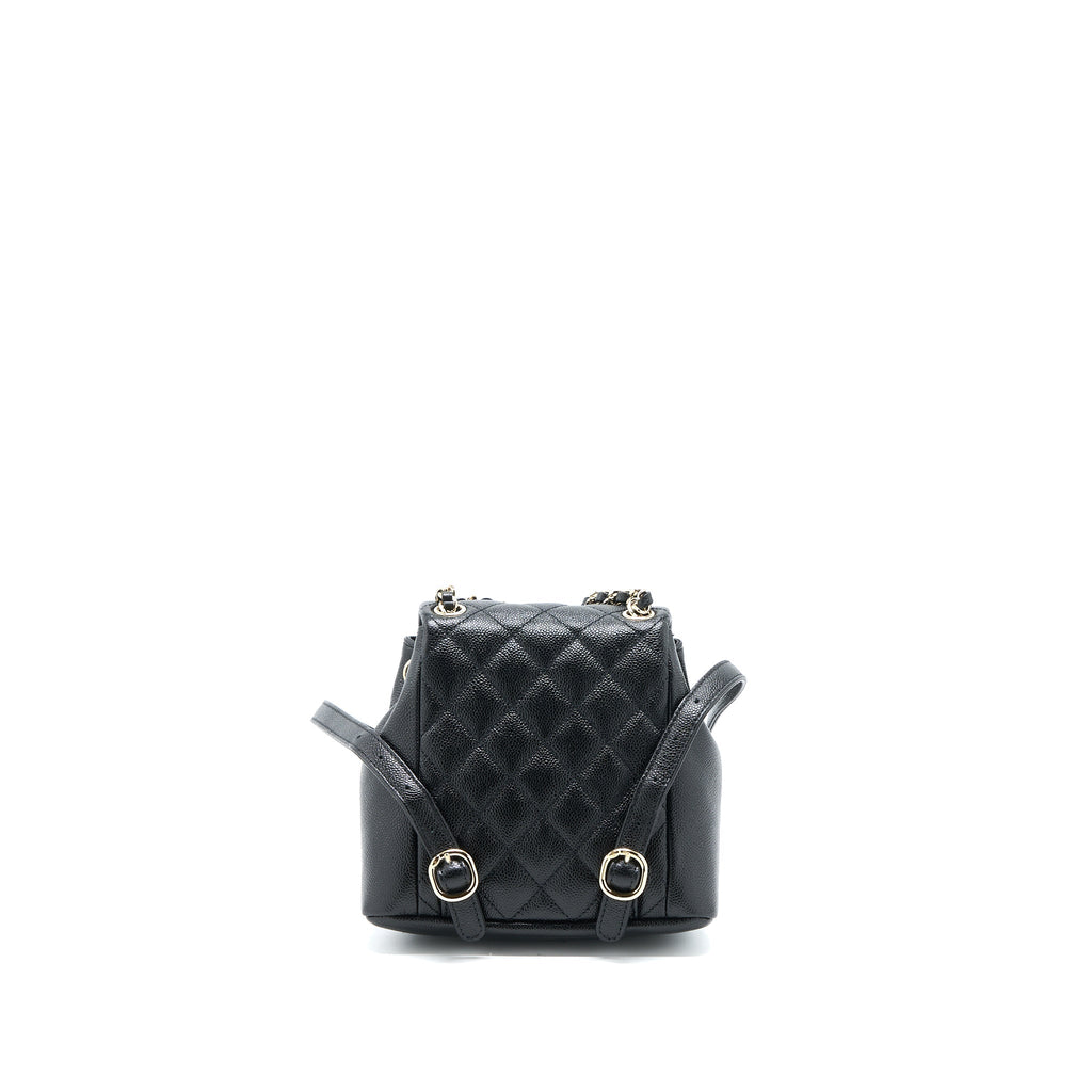 Chanel 23p Mini Triple Pack Backpack Caviar Black L (Microchip)