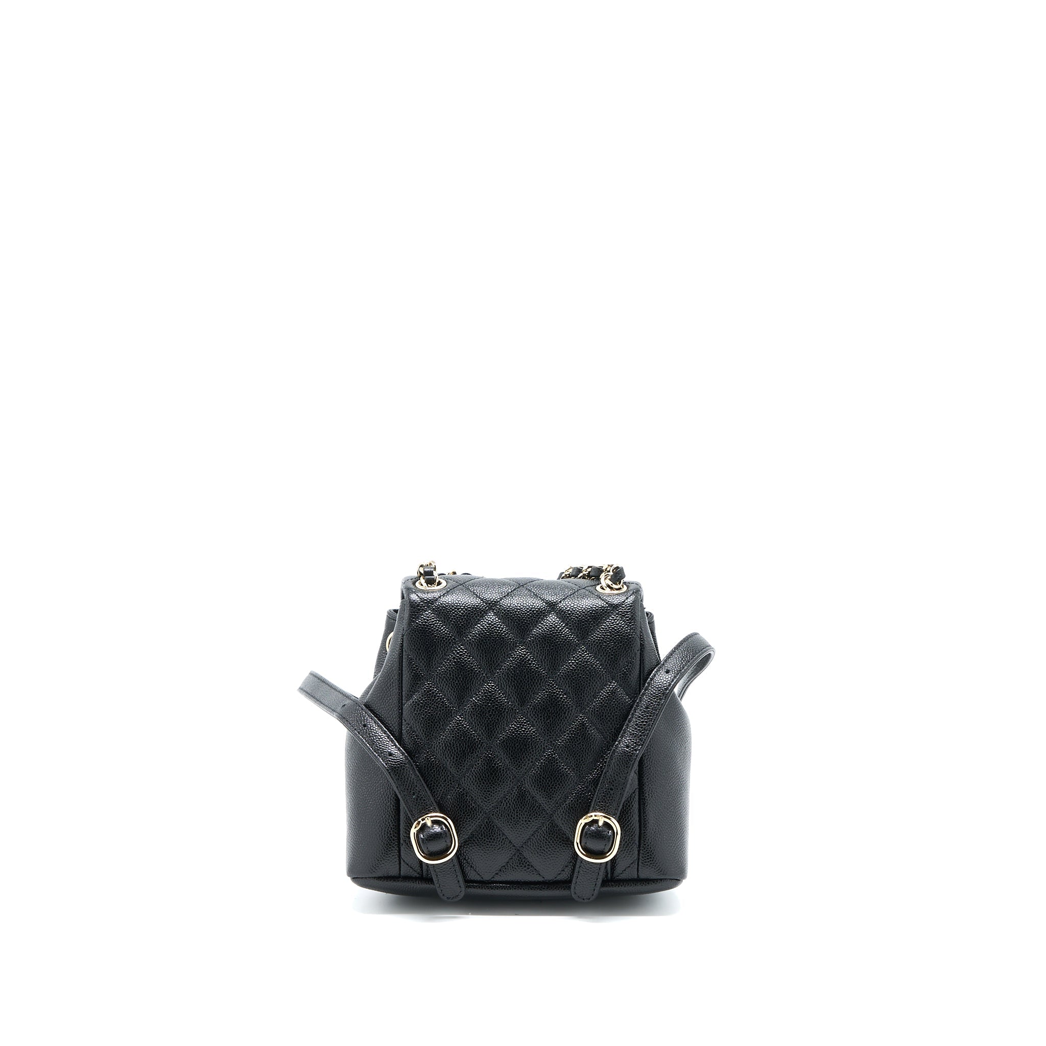 Chanel 23p Mini Triple Pack Backpack Caviar Black L (Microchip)